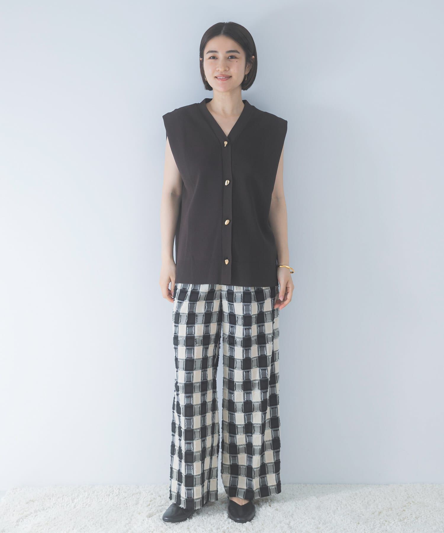 URBAN RESEARCH ROSSO「『WEB限定』チェックジャガードストレートパンツ」|その他|