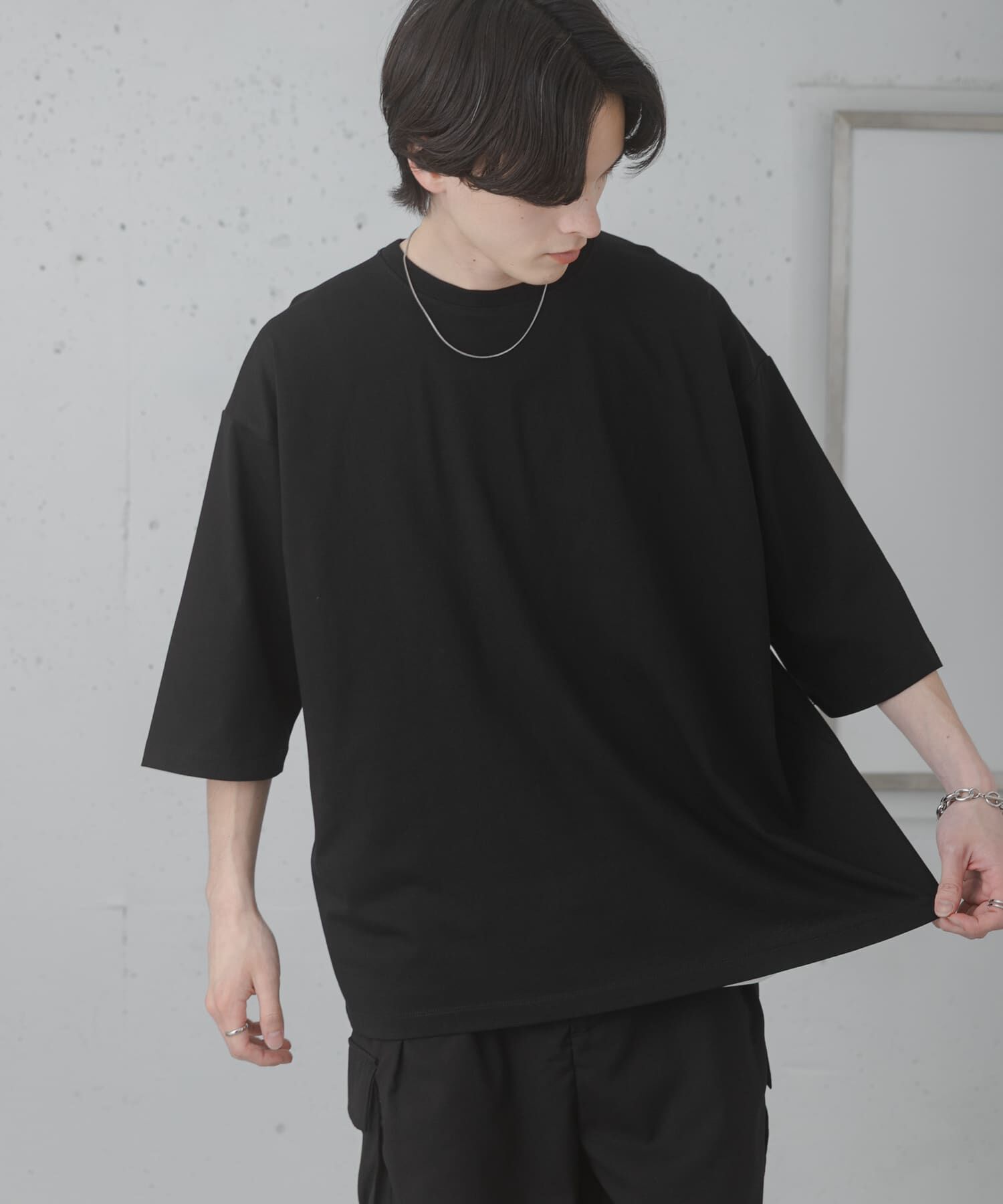 SENSE OF PLACE by URBAN RESEARCH「『ユニセックス』エクストラルーズTシャツ」|Tシャツ・カットソー|ブラック
