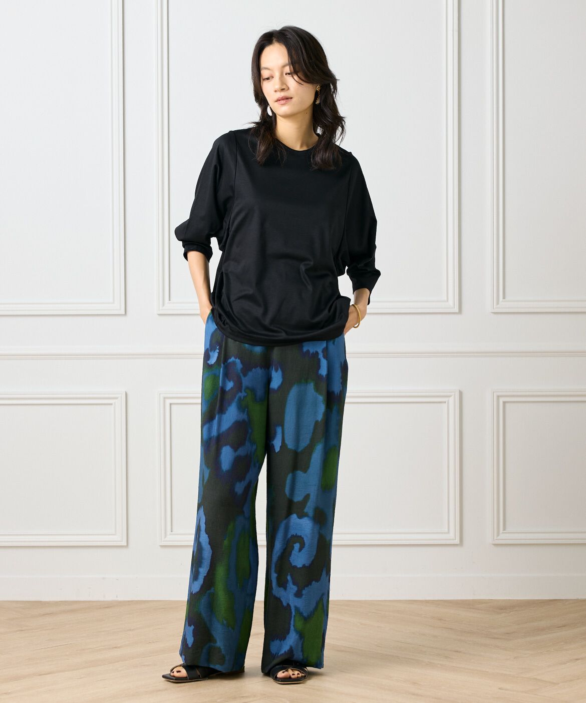 INED「《大きいサイズ》ワイドスリーブコクーンカットソー」|Tシャツ・カットソー|