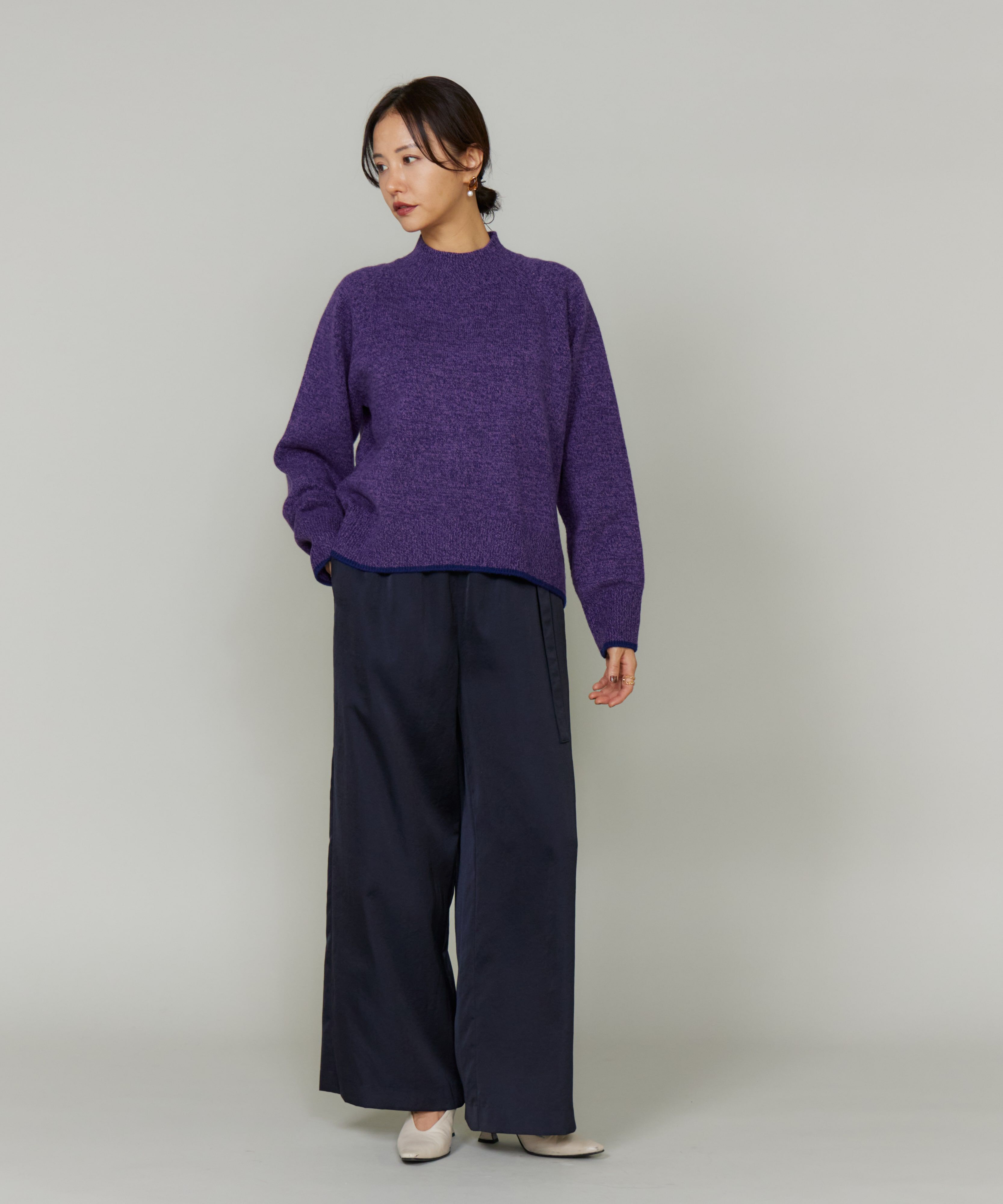 Le Souk「ミックスカラーハイネックプルオーバー」|ニット・セーター|
