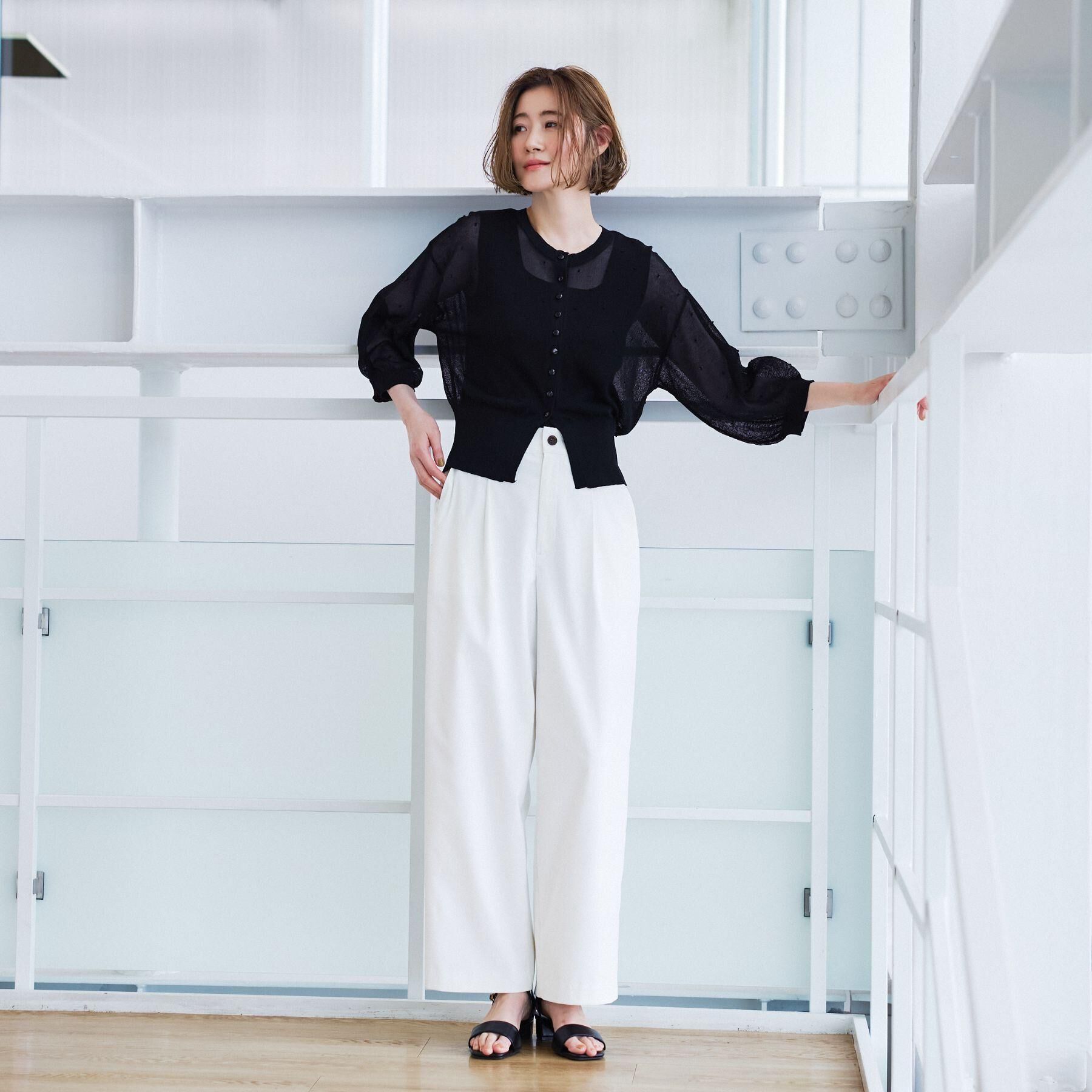 grove「【白でも透けにくい・多機能】ワイドパンツ」|その他|