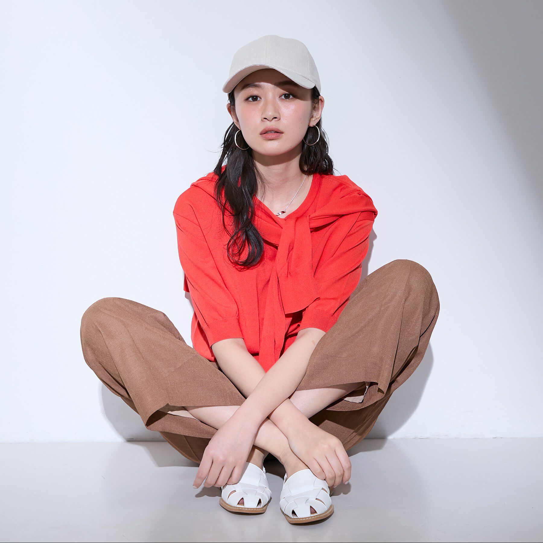INDIVI「【大人カジュアル／コットン混】ベーシックキャップ」|キャップ・キャスケット|