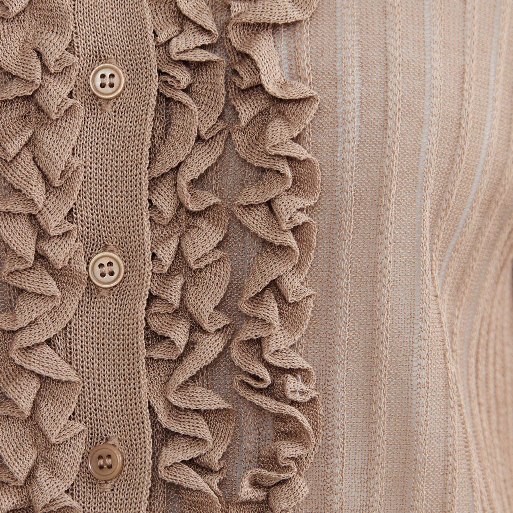 Couture broach「フロントフリルカーディガン」|カーディガン|