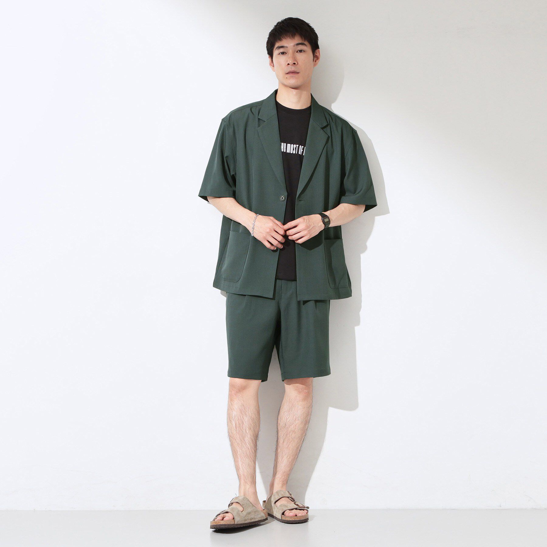 THE SHOP TK「リラクシーワイドショートパンツ セットアップ可/洗濯機OK」|その他|