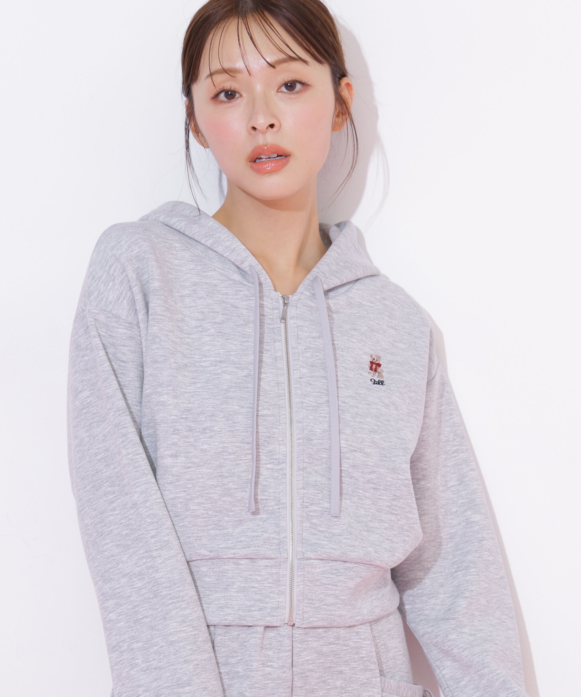  「＜BEARシリーズ＞ワンポイント刺繍パーカー」|Tシャツ・カットソー|