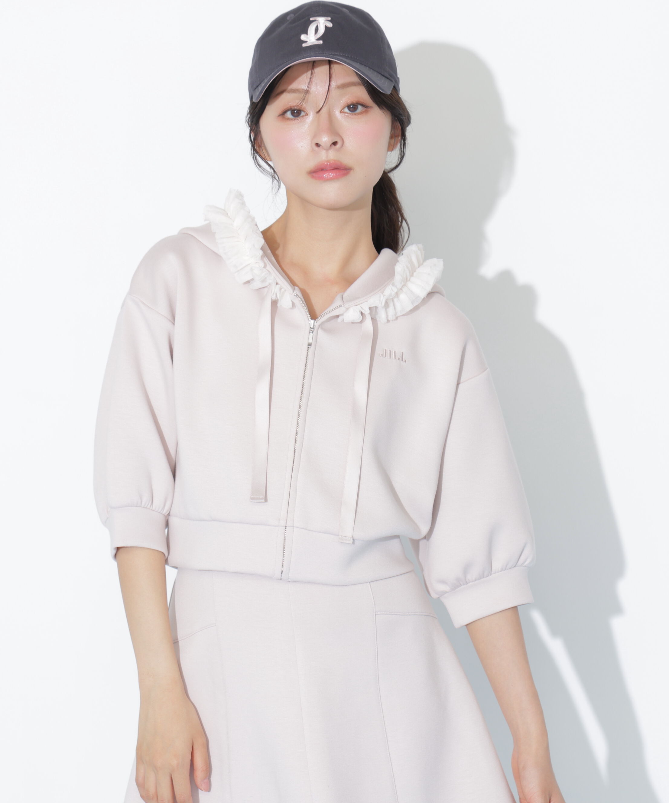  「チュールフリルダイバーパーカー」|Tシャツ・カットソー|