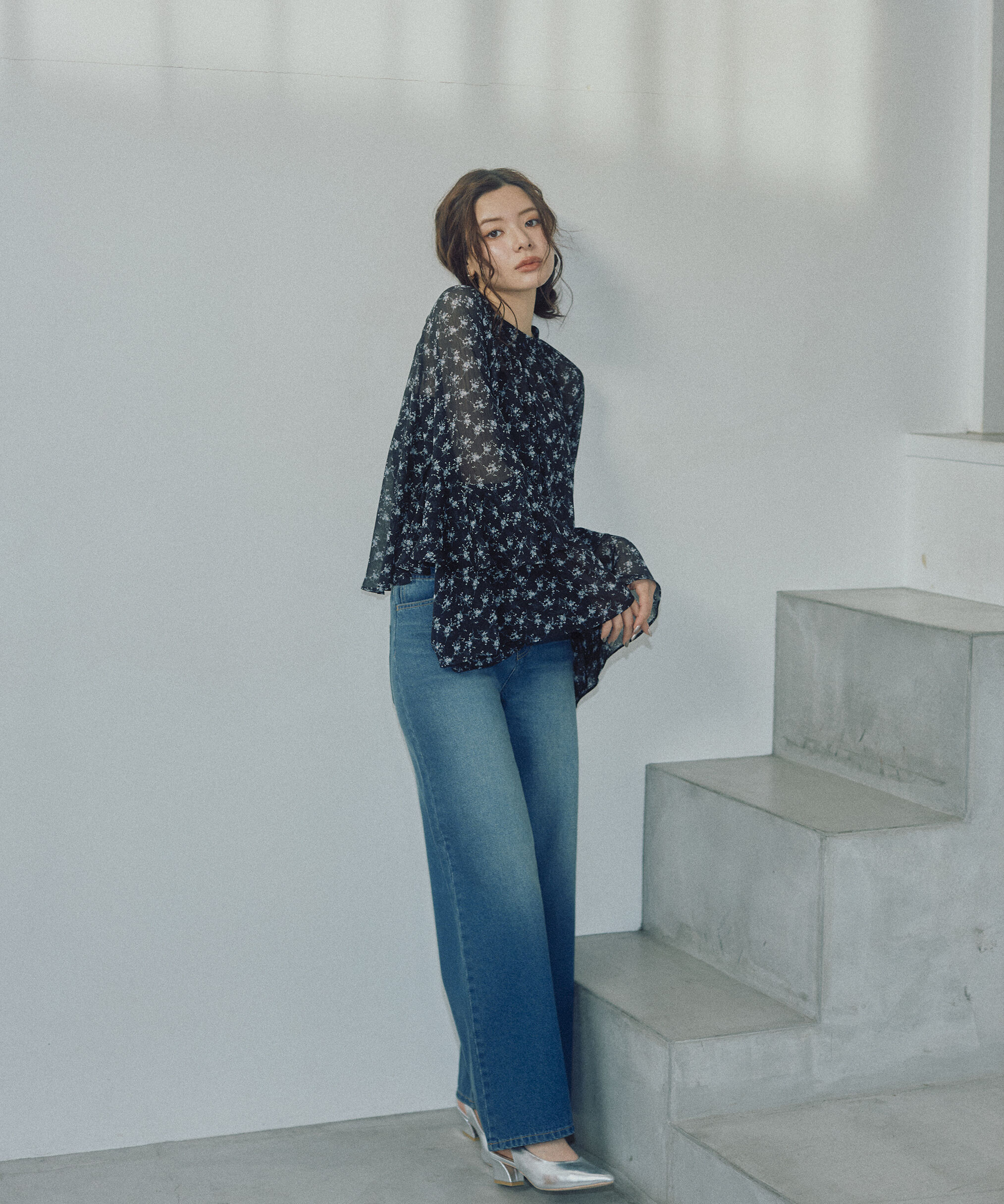PROPORTION BODY DRESSING「〈a/mie〉ジョーゼットボリュームブラウス　26SS」|シャツ・ブラウス|