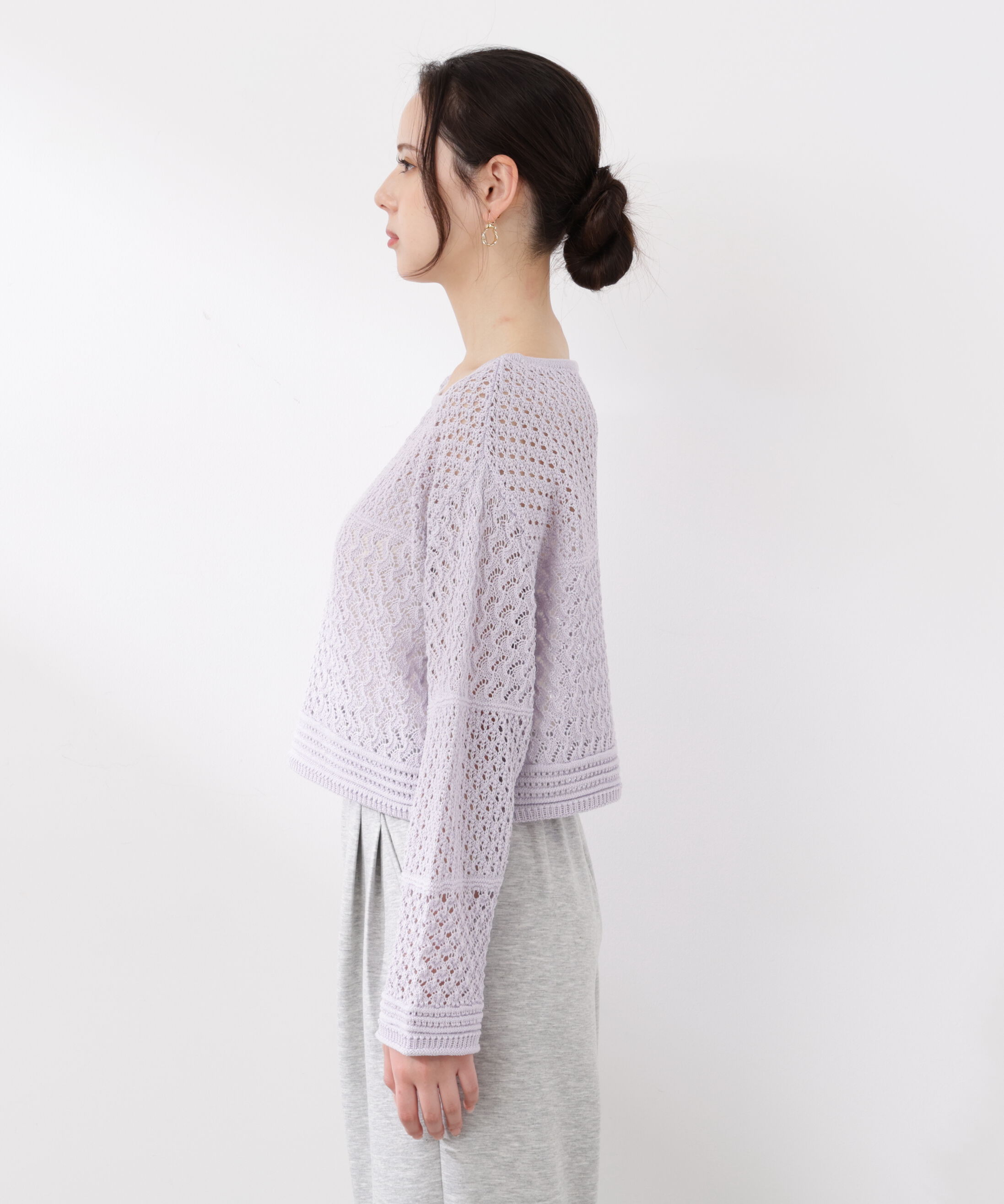 PROPORTION BODY DRESSING「透かし編みボックスニット　26SS」|ニット・セーター|
