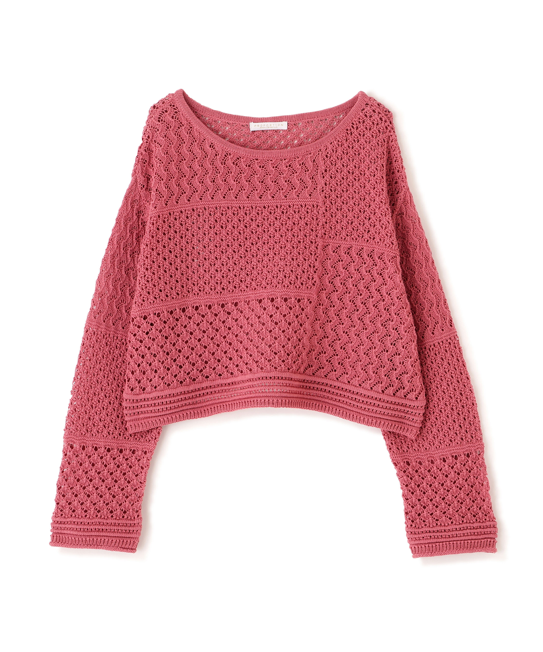 PROPORTION BODY DRESSING「透かし編みボックスニット　26SS」|ニット・セーター|
