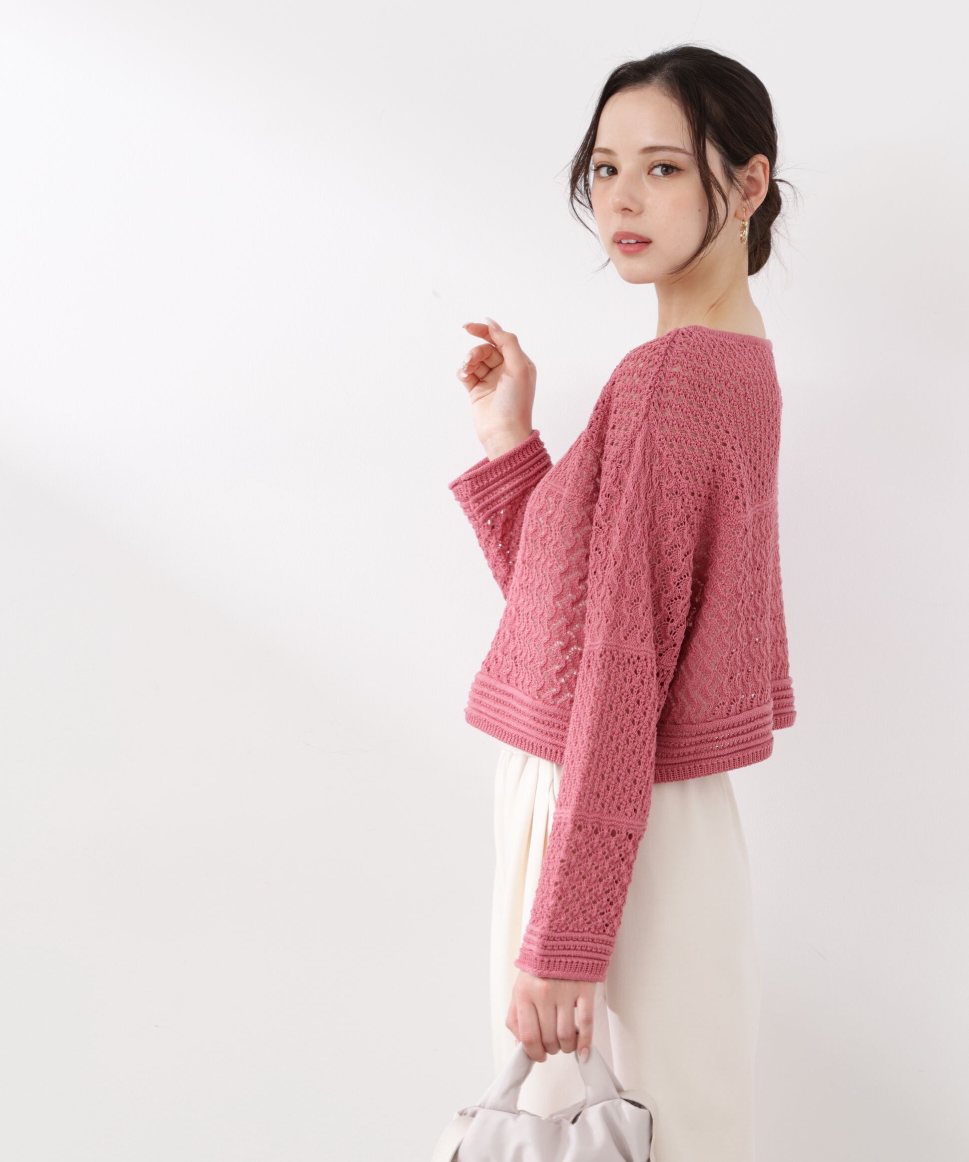 PROPORTION BODY DRESSING「透かし編みボックスニット　26SS」|ニット・セーター|