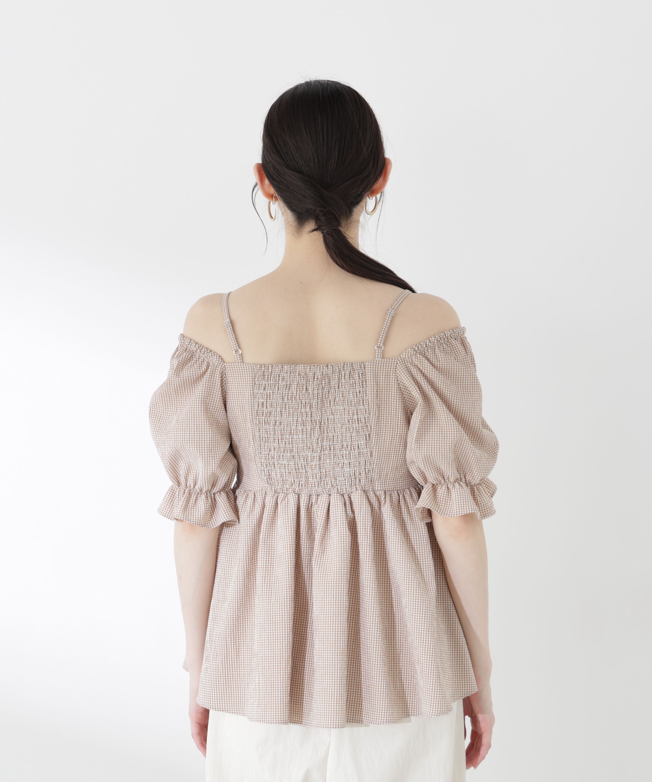 PROPORTION BODY DRESSING「〈a/mie〉ギンガム2wayブラウス」|シャツ・ブラウス|
