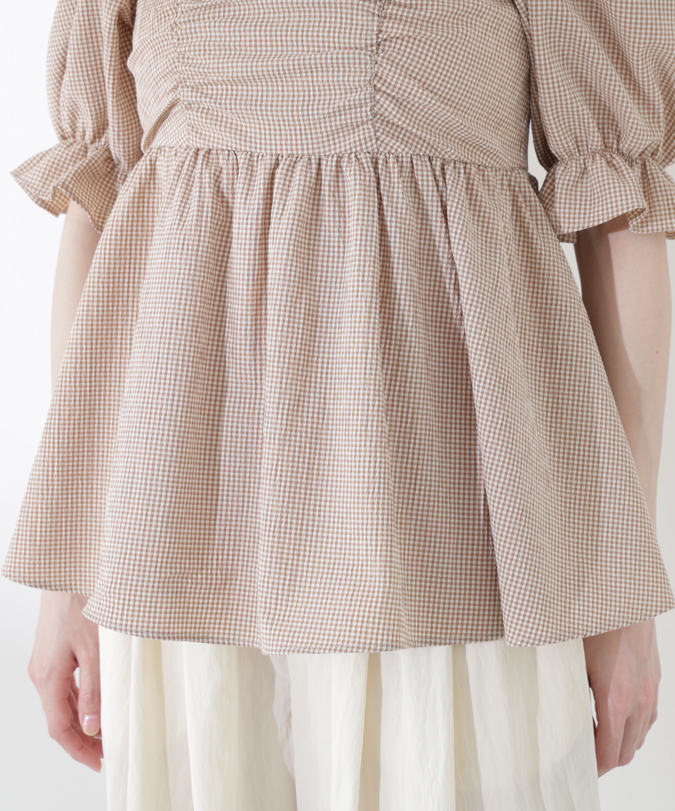 PROPORTION BODY DRESSING「〈a/mie〉ギンガム2wayブラウス」|シャツ・ブラウス|