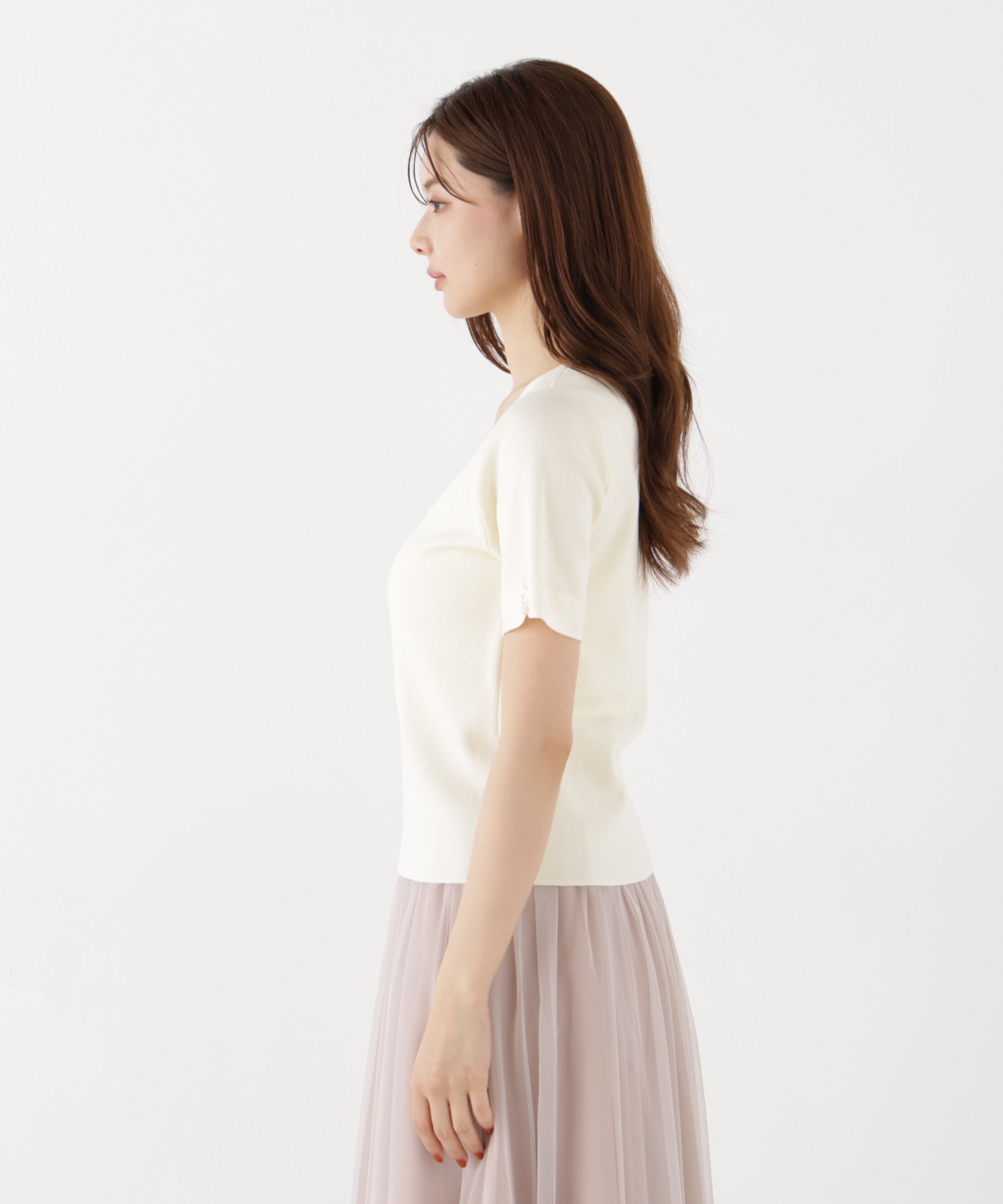PROPORTION BODY DRESSING「袖リボン総針ニットトップス」|ニット・セーター|