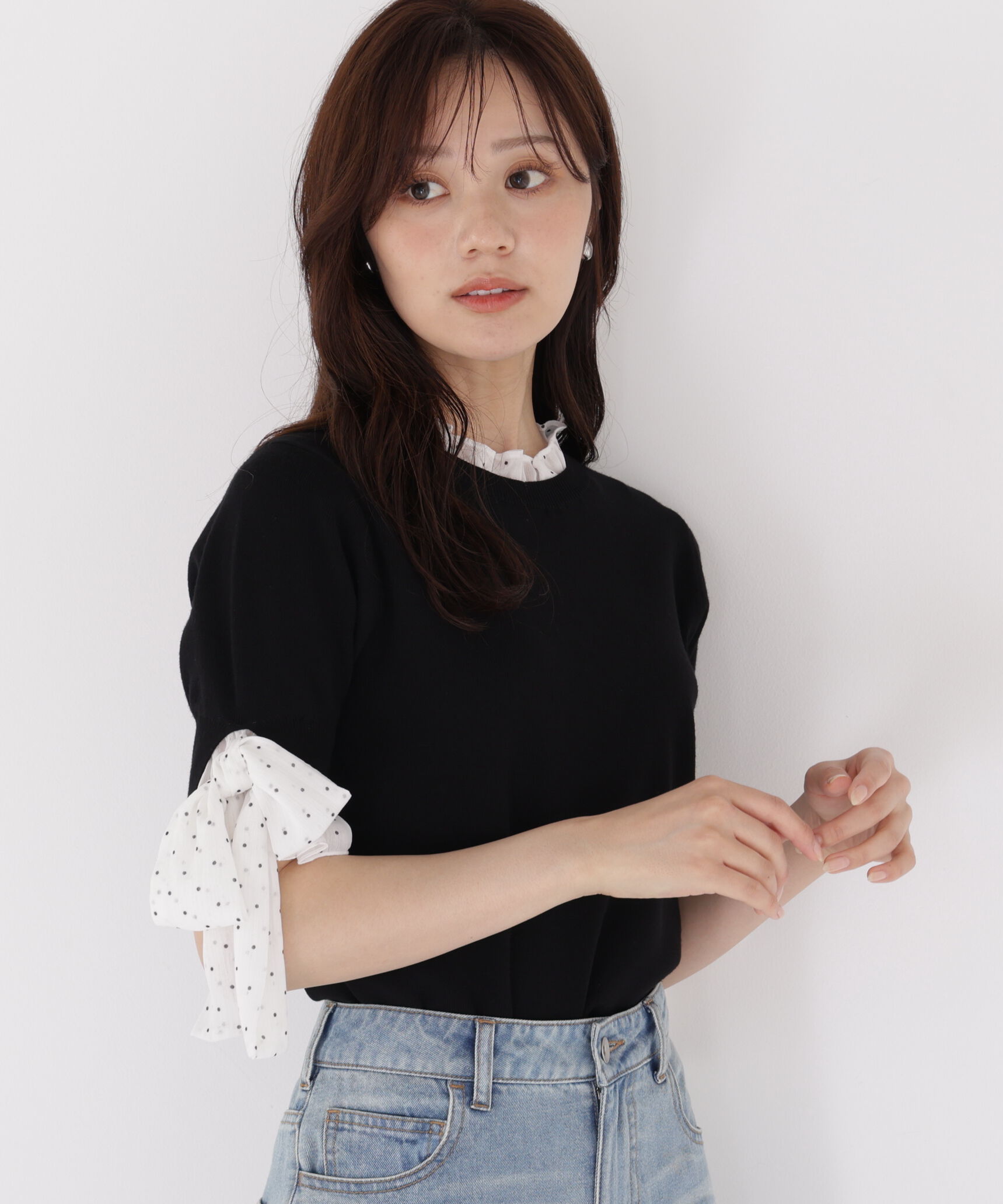 PROPORTION BODY DRESSING「リボンドッキングニット」|ニット・セーター|