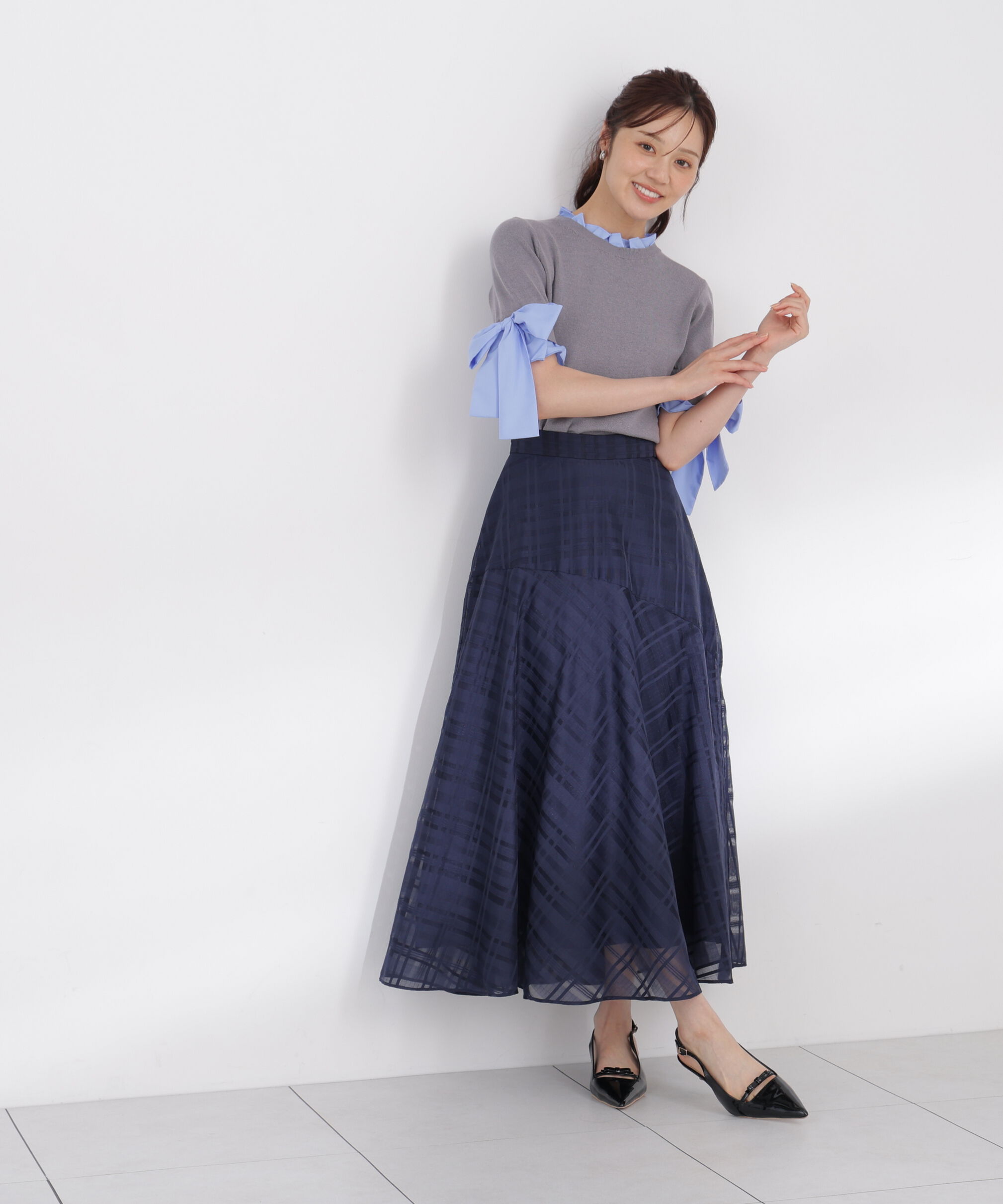 PROPORTION BODY DRESSING「リボンドッキングニット」|ニット・セーター|
