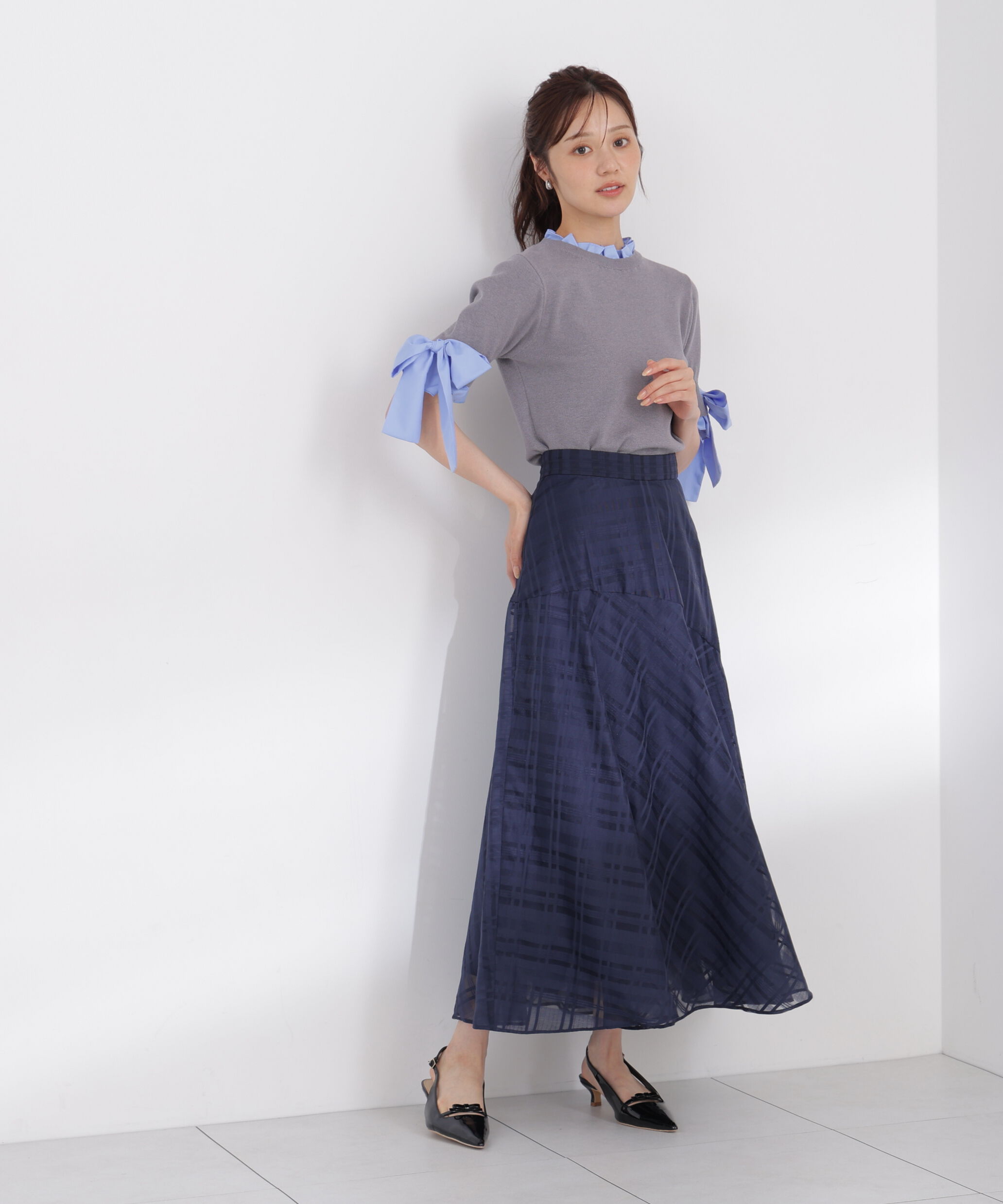 PROPORTION BODY DRESSING「リボンドッキングニット」|ニット・セーター|
