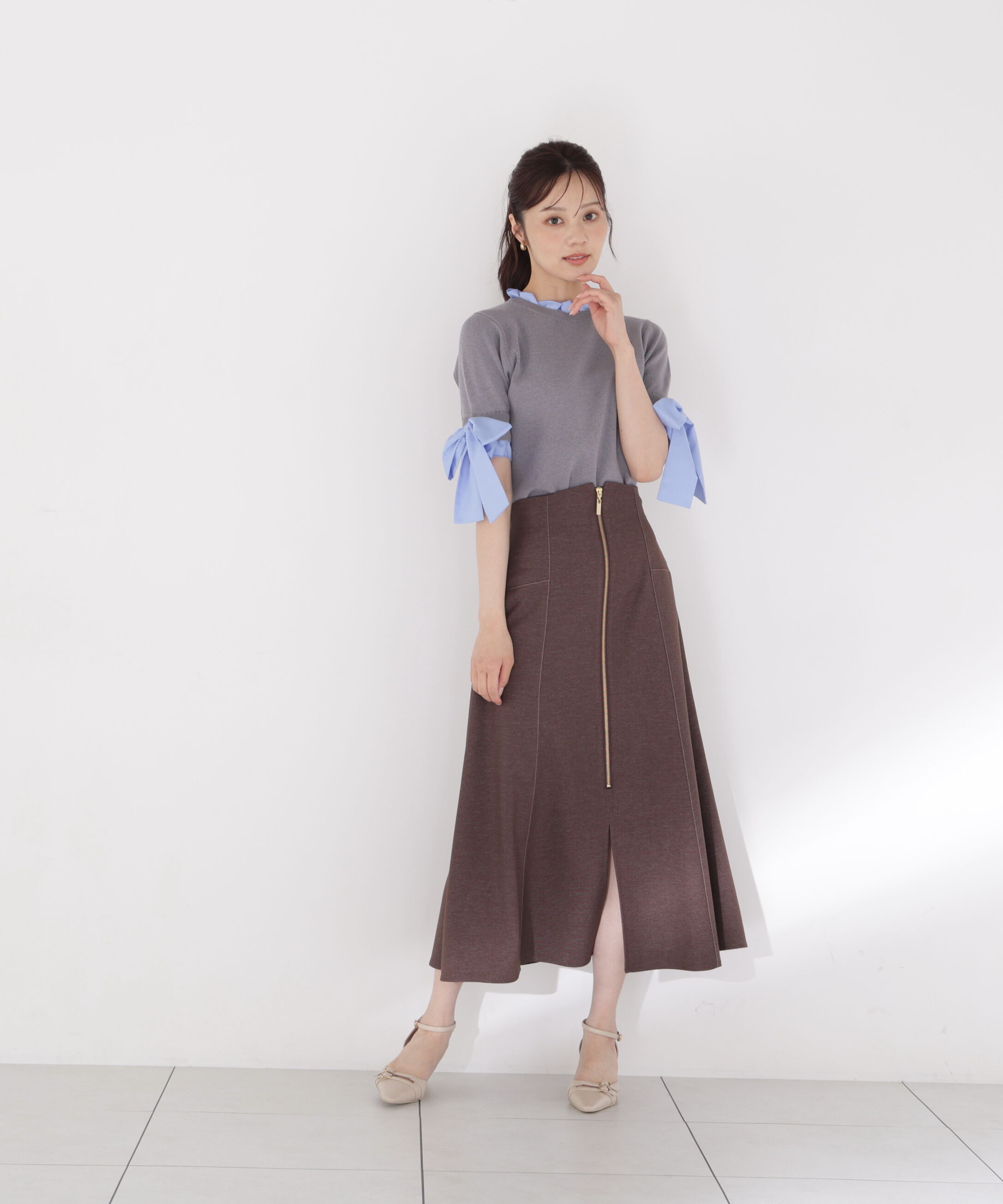 PROPORTION BODY DRESSING「リボンドッキングニット」|ニット・セーター|