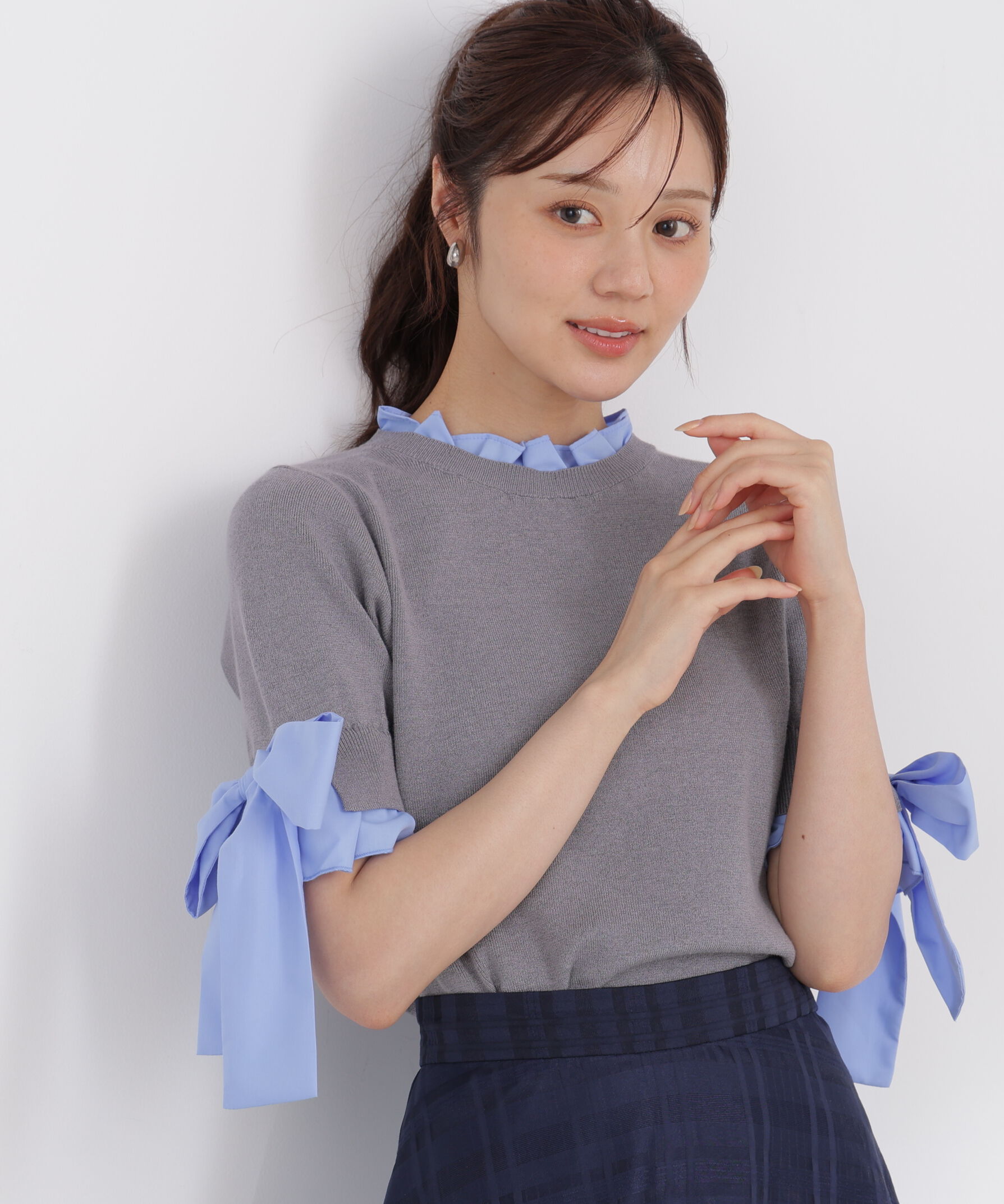 PROPORTION BODY DRESSING「リボンドッキングニット」|ニット・セーター|