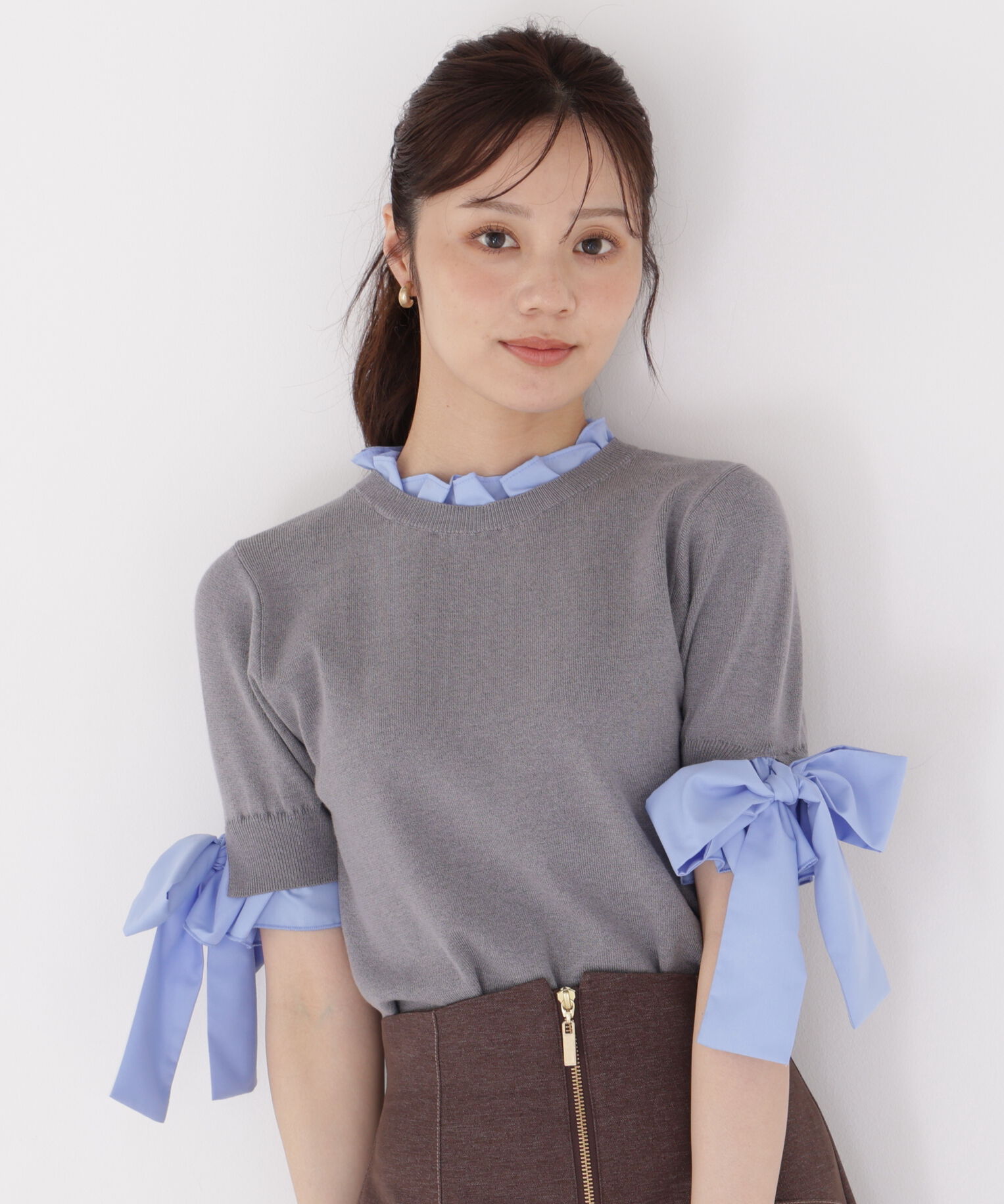 PROPORTION BODY DRESSING「リボンドッキングニット」|ニット・セーター|