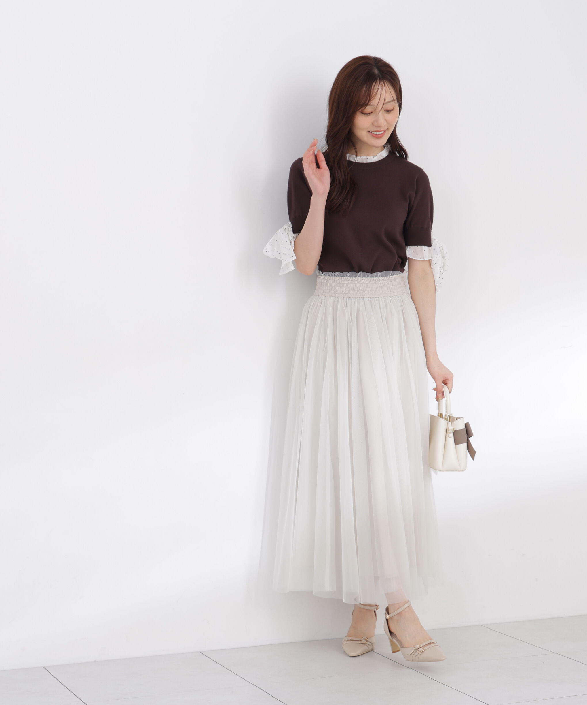PROPORTION BODY DRESSING「リボンドッキングニット」|ニット・セーター|