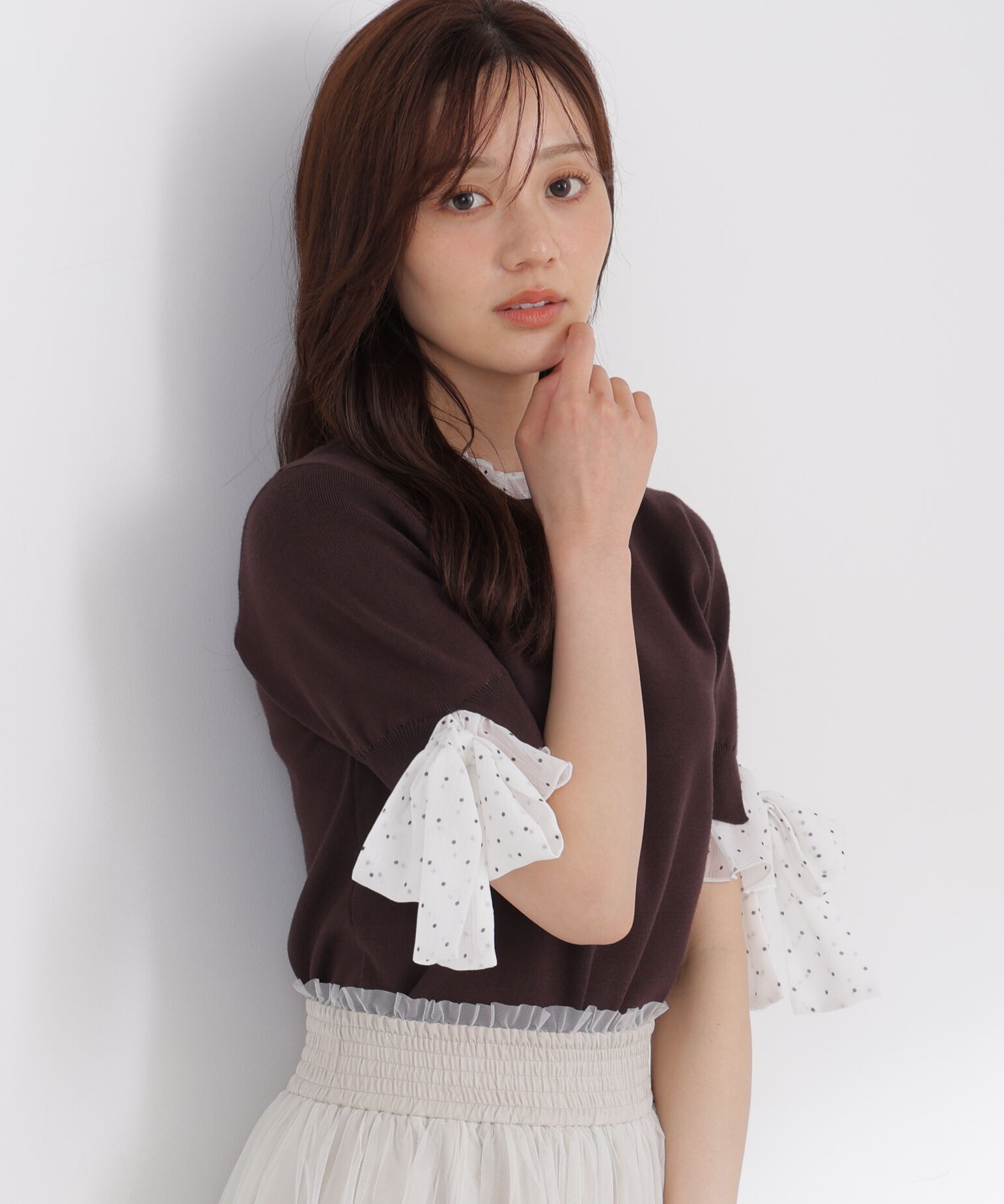 PROPORTION BODY DRESSING「リボンドッキングニット」|ニット・セーター|