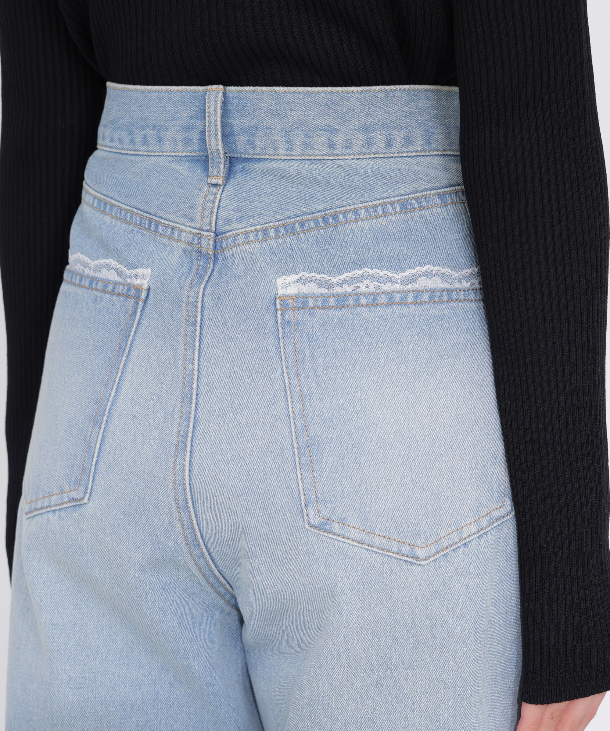 PROPORTION BODY DRESSING「＜a/mie＞レースハイウエストワイドデニムパンツ」|その他|