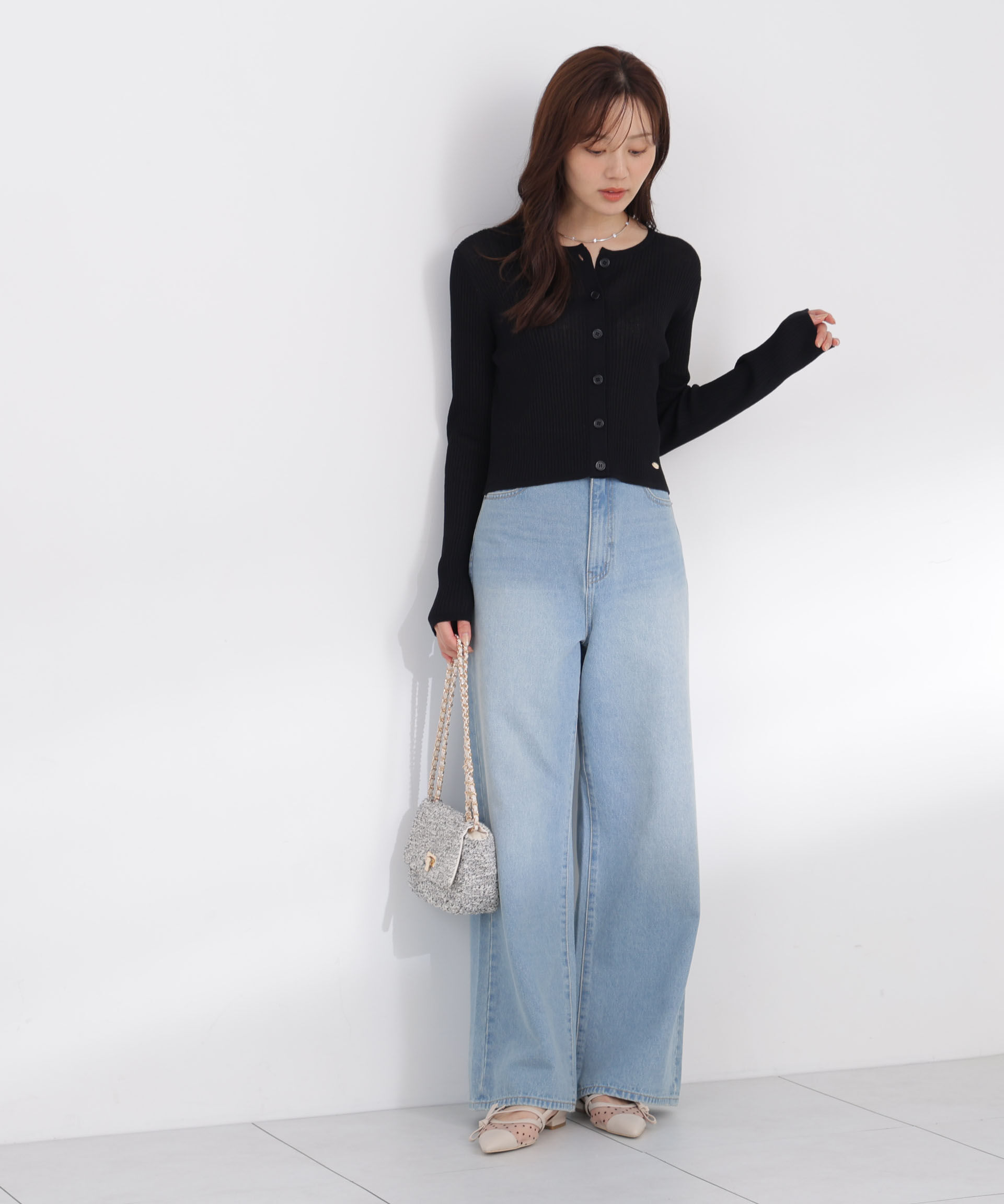 PROPORTION BODY DRESSING「＜a/mie＞レースハイウエストワイドデニムパンツ」|その他|