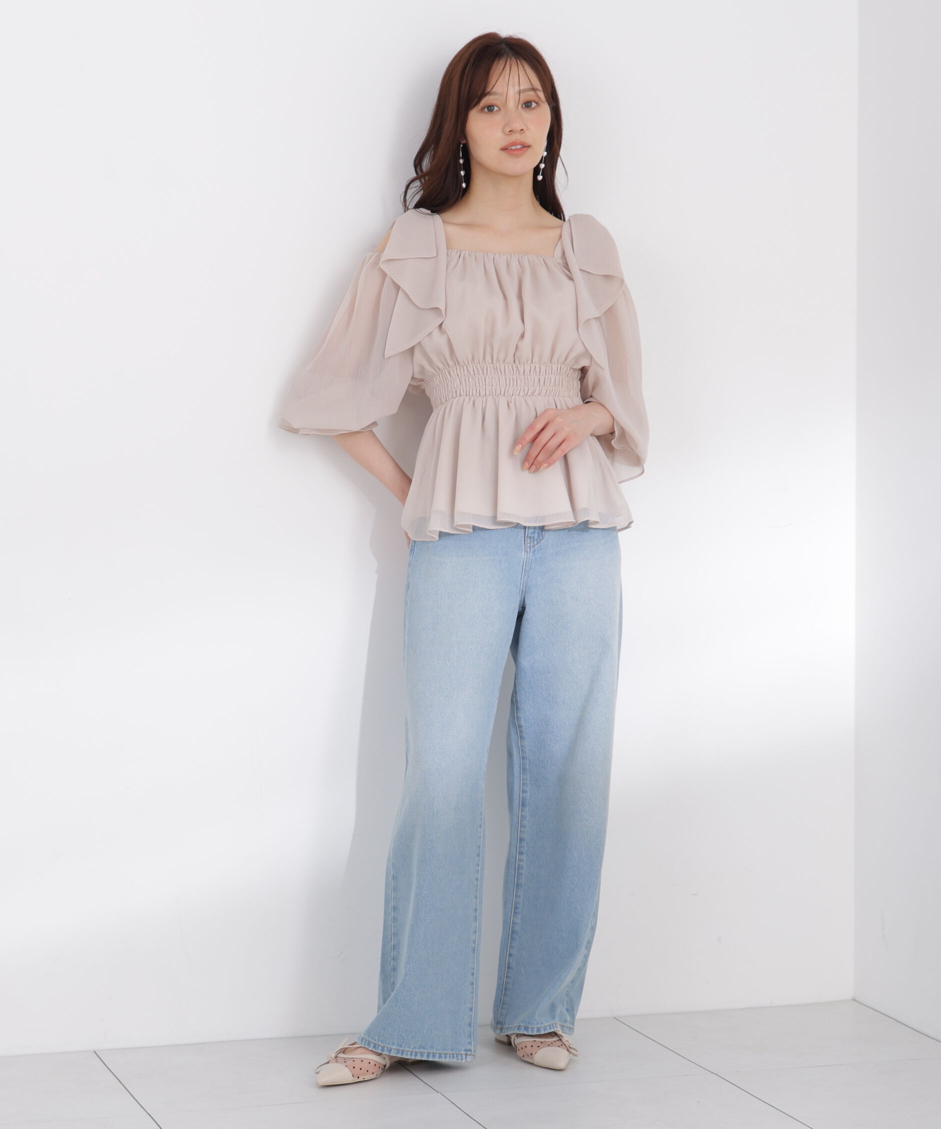 PROPORTION BODY DRESSING「＜a/mie＞レースハイウエストワイドデニムパンツ」|その他|