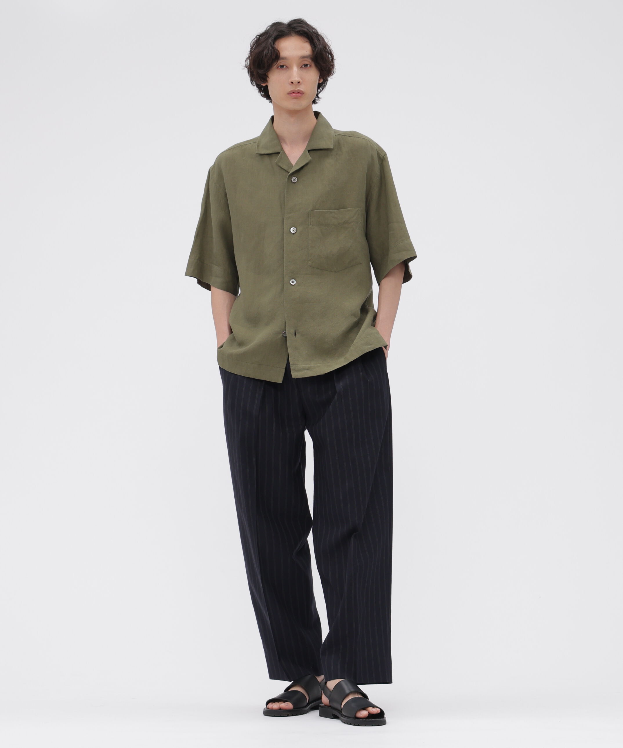 MARGARET HOWELL「WIDE STRIPE WOOL TROUSERS」|その他|