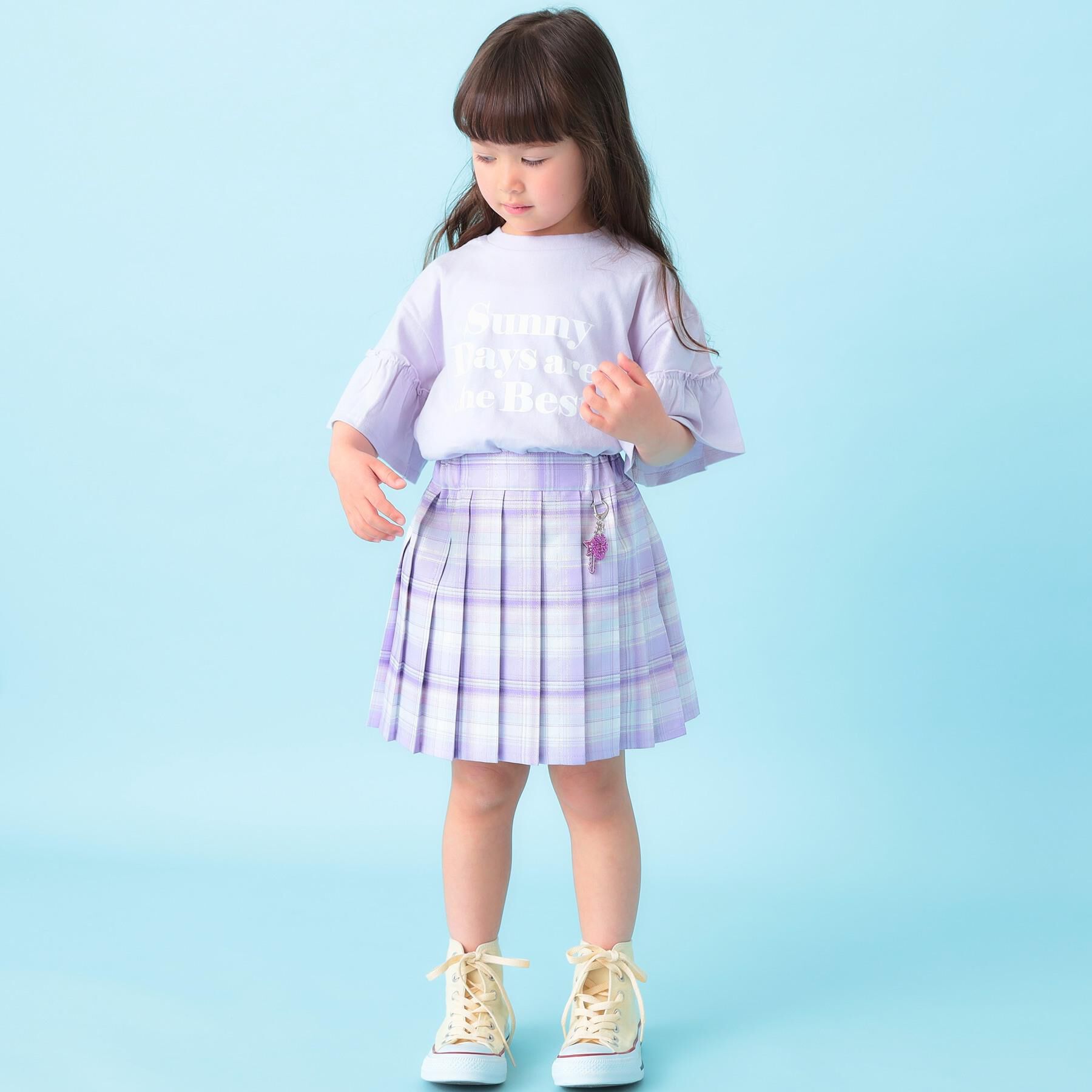 SHOO･LA･RUE「【100-150cm】フリルロゴTシャツ」|Tシャツ・カットソー|