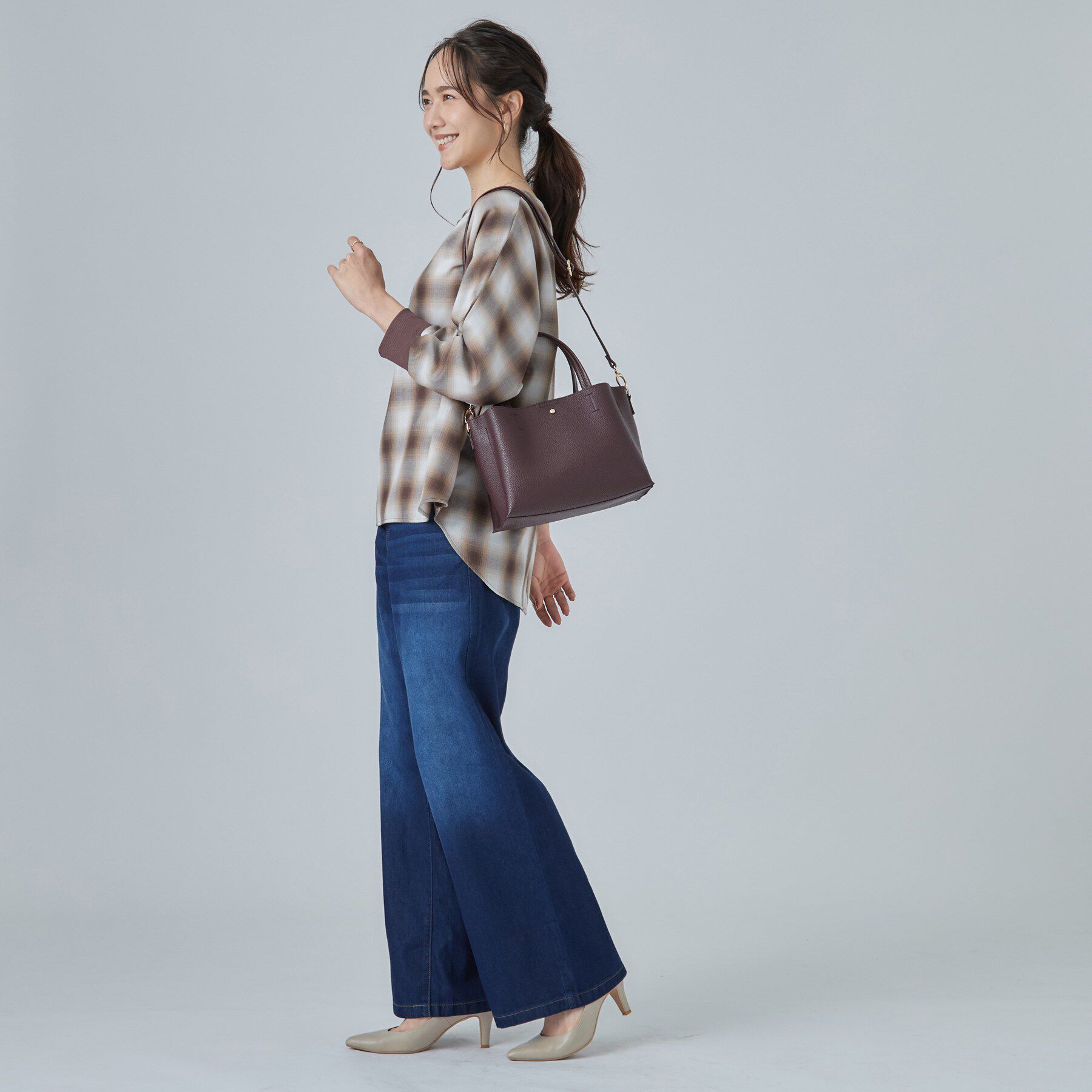 SHOO･LA･RUE「【軽量／2WAY】ふわっと軽いボックストートバッグ」|トートバッグ|
