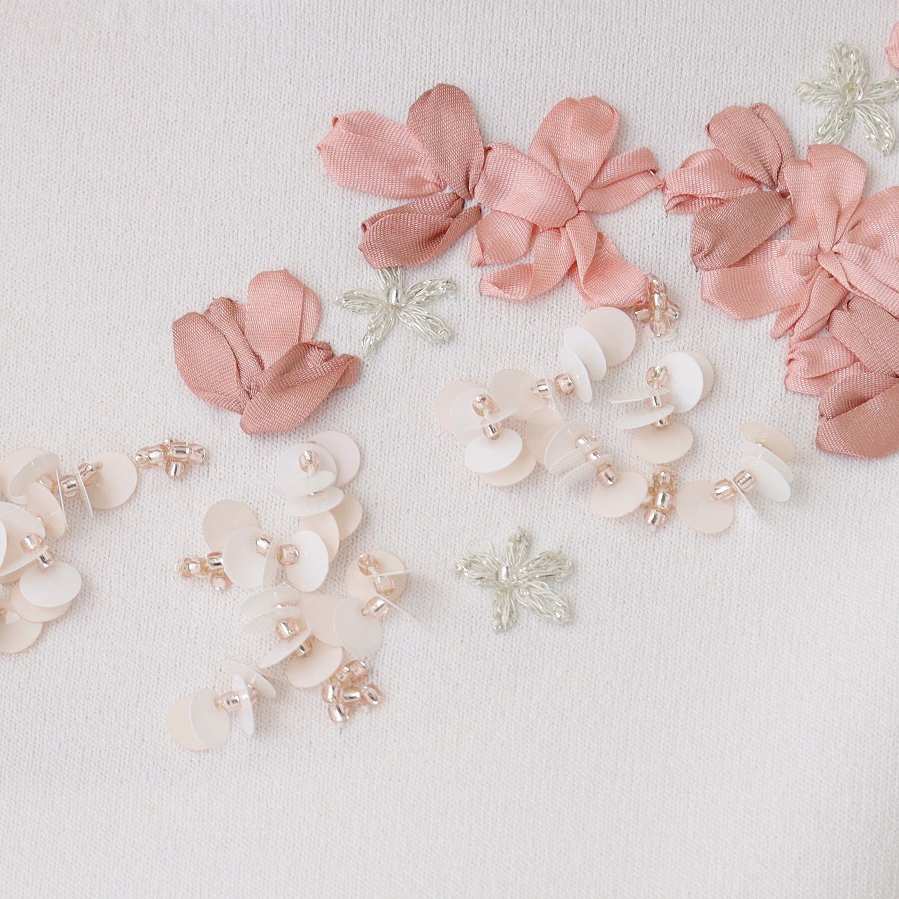 SunaUna「【SS～Lサイズ展開／スパンコール・ビジュー・刺繍】クラフトニット」|ニット・セーター|