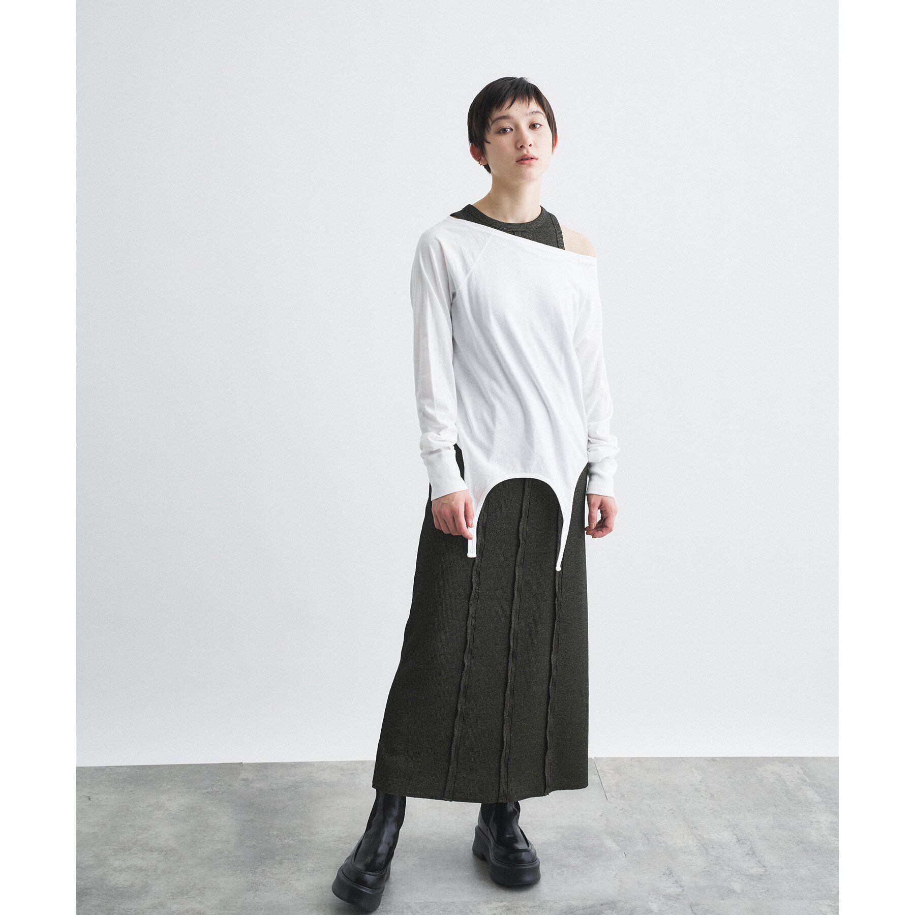 CODE A「【Cup-in】Jersey dress」|ワンピース|