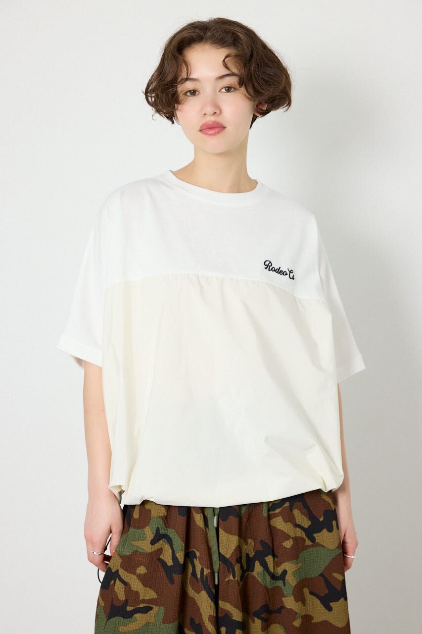 RODEO CROWNS「切替ロゴビッグトップス」|Tシャツ・カットソー|