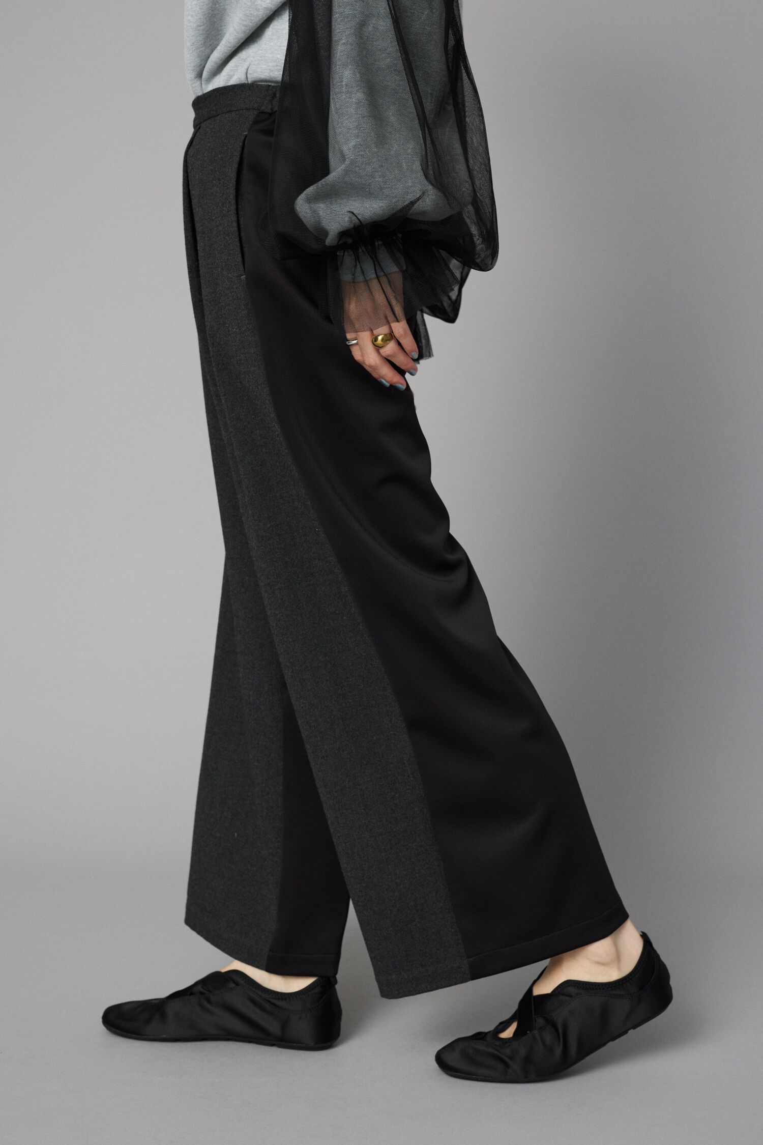 HeRIN.CYE「Bi color wide pants」|その他|