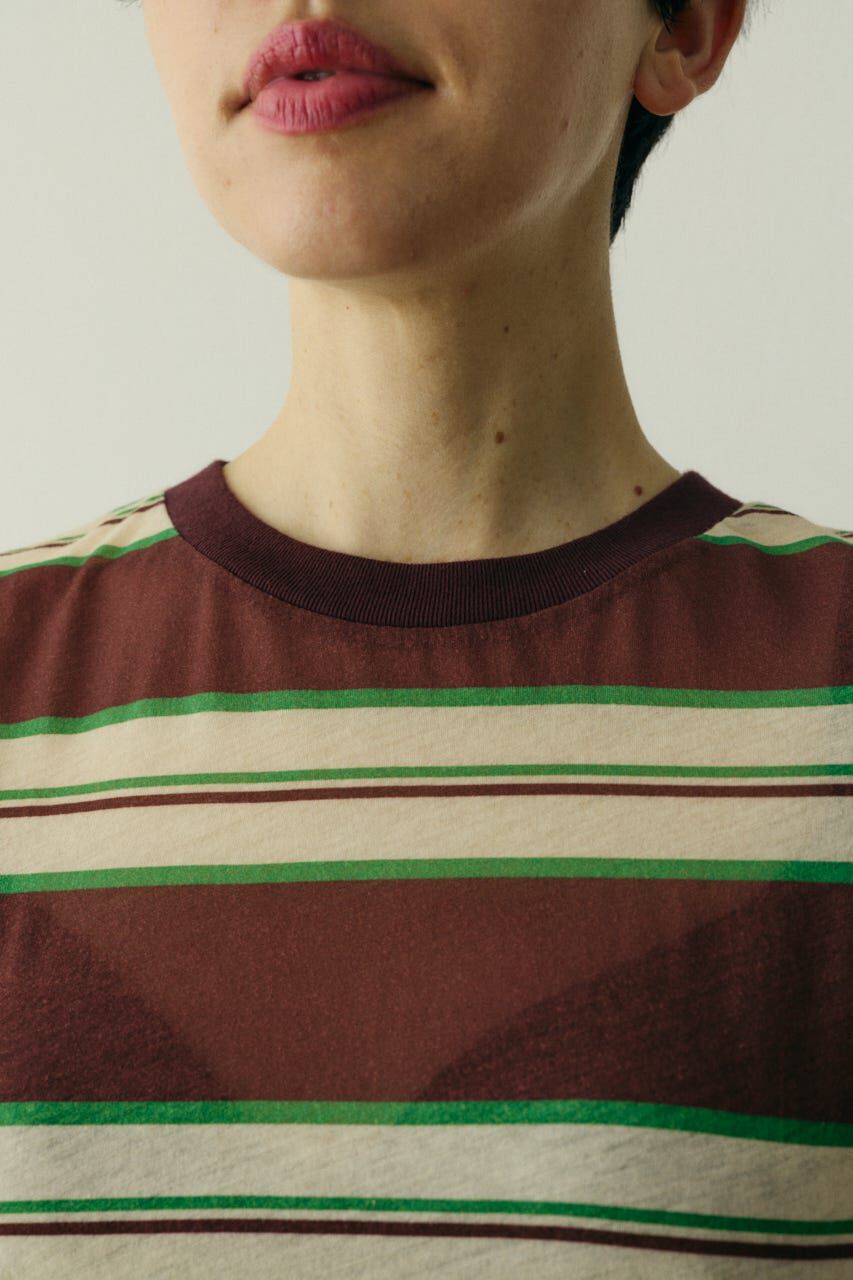 HeRIN.CYE「Border half tops」|Tシャツ・カットソー|