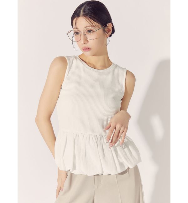 RESEXXY「ラッフルペプラムカットトップス」|Tシャツ・カットソー|
