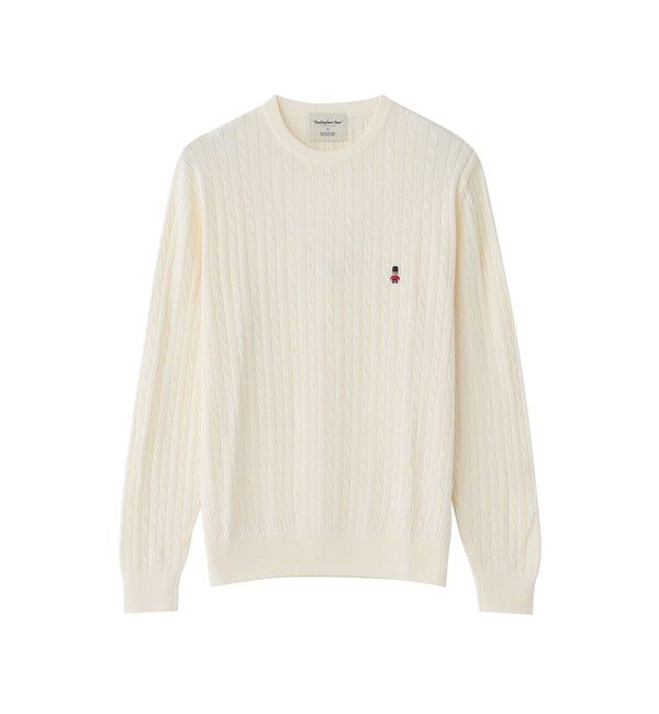 MACKINTOSH PHILOSOPHY「【WEB&一部店舗限定】バッキンガムベア ケーブル クルーネックプルオーバー」|ニット・セーター|オフホワイト