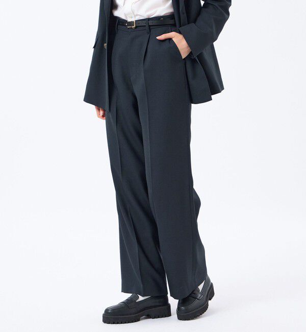 MACKINTOSH PHILOSOPHY「【予約販売】【TROTTER（トロッター）シリーズ】アクションオックスワイドパンツ」|スラックス|ネイビー