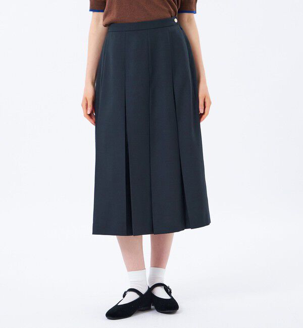 MACKINTOSH PHILOSOPHY「【予約販売】【TROTTER（トロッター）シリーズ】タックプリーツスカート」|スカート|ネイビー