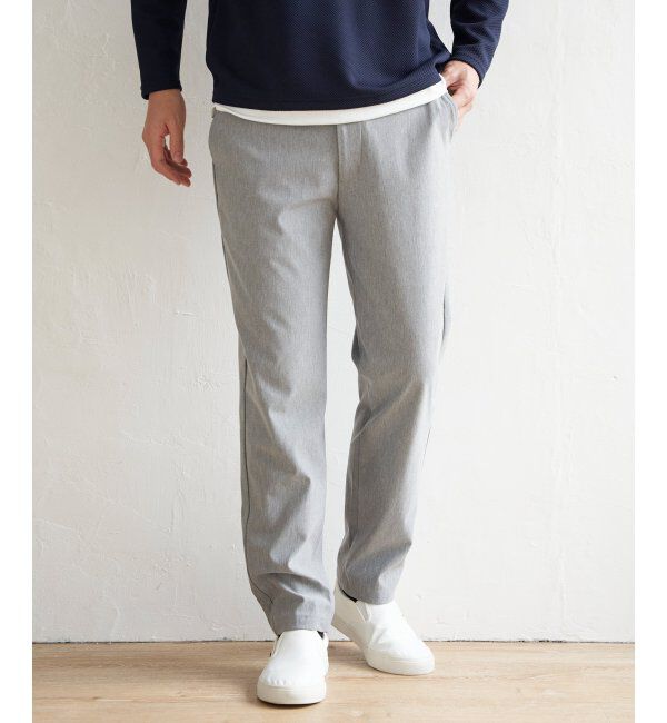 ikka「GOKUラク EASYSTRECH SLACKS」|その他|ライトグレイ