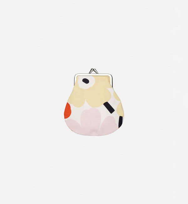 Marimekko「【日本限定】Mini Unikko Pieni Kukkaro がま口ポーチ」|ポーチ|ﾗｲﾄﾋﾟﾝｸ&times;ﾗｲﾄｲｴﾛｰ
