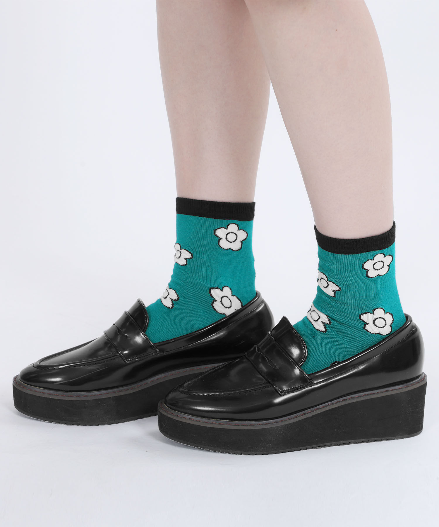 MARY QUANT「カートゥーンデイジー ソックス」|ソックス|グリーン