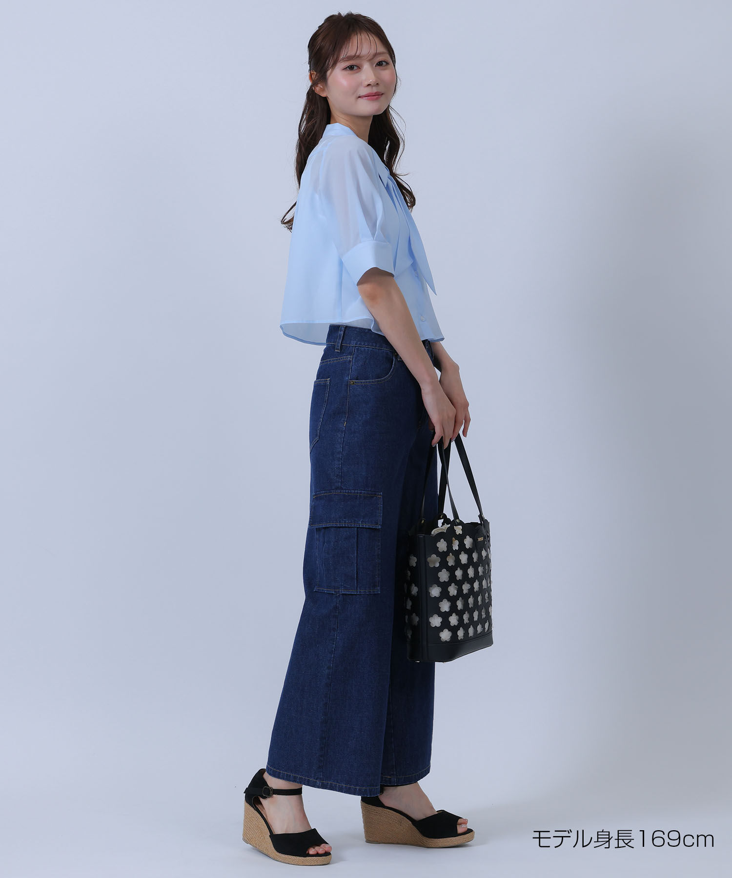 MARY QUANT「スカーフ付きクロップド ブラウス」|シャツ・ブラウス|