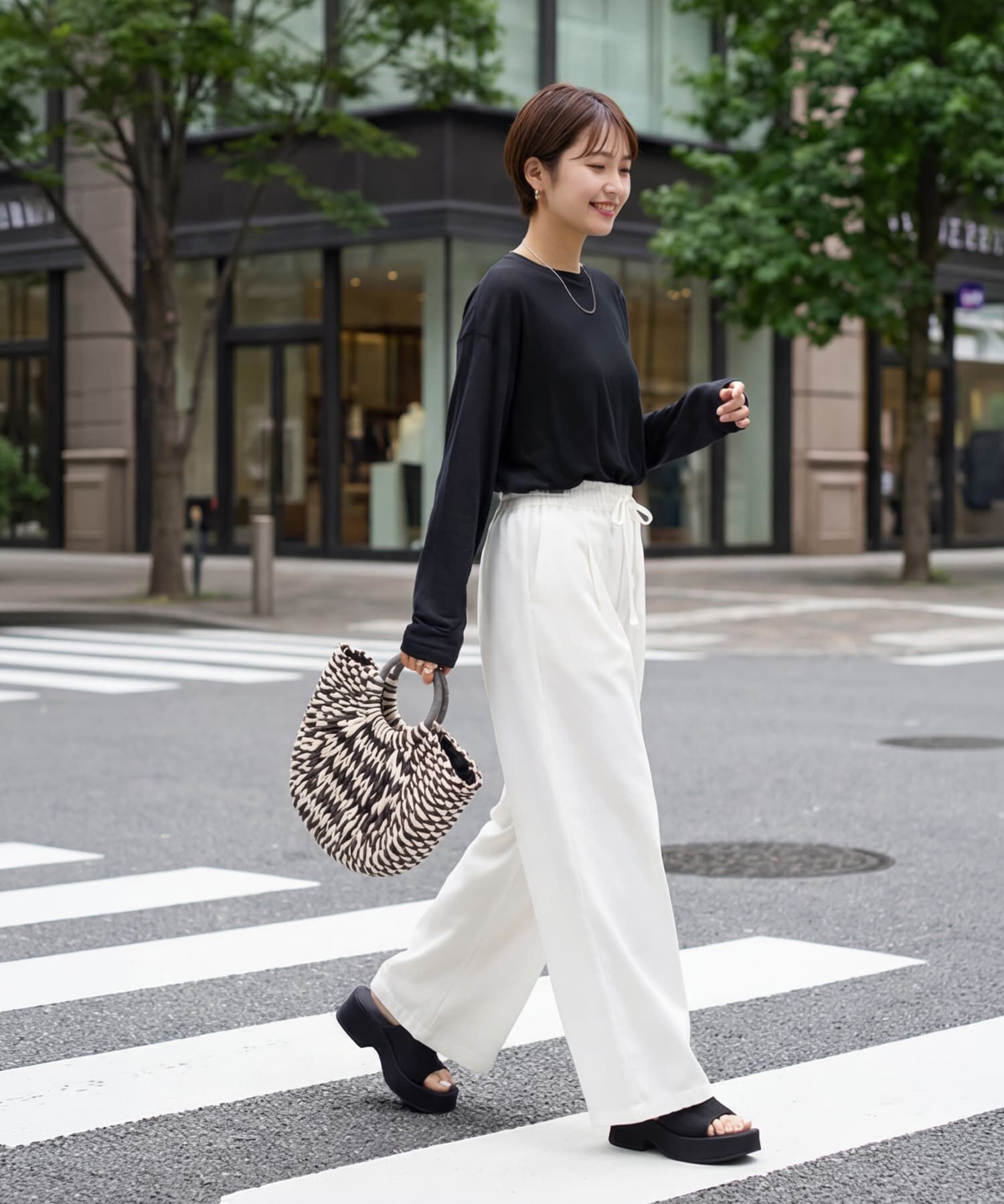 STYLE DELI「とろみ落ち感ニット編みカットトップス」|Tシャツ・カットソー|