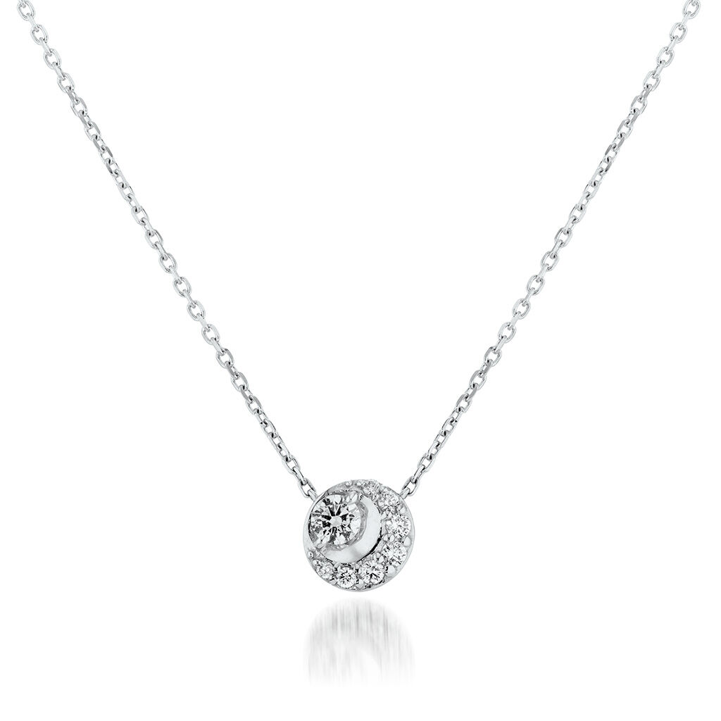 STAR JEWELRY「DOUBLE MOON SETTING」|ネックレス|プラチナ
