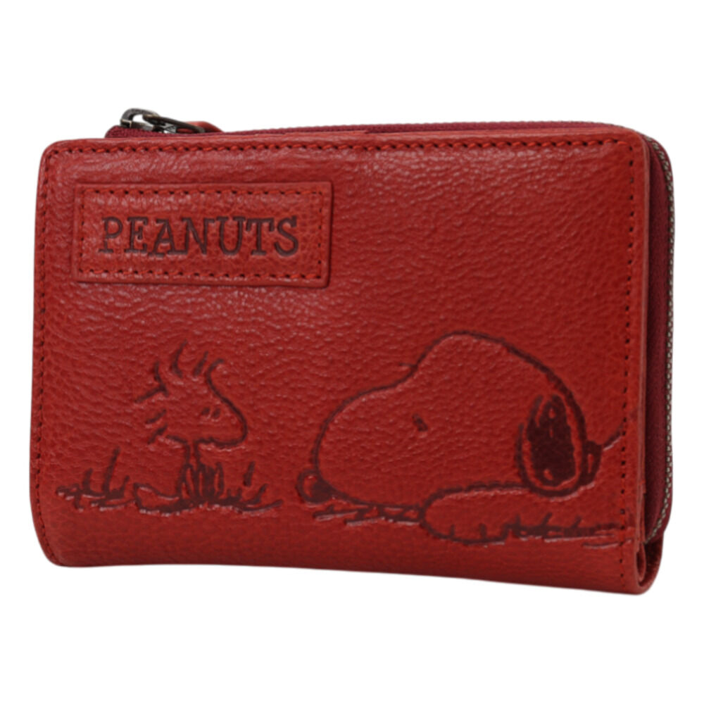 BACKYARD FAMILY「スヌーピー 財布 二つ折り 通販 SNOOPY 73055 レザー 本革 牛革 二つ折り財布」|財布|レッド1