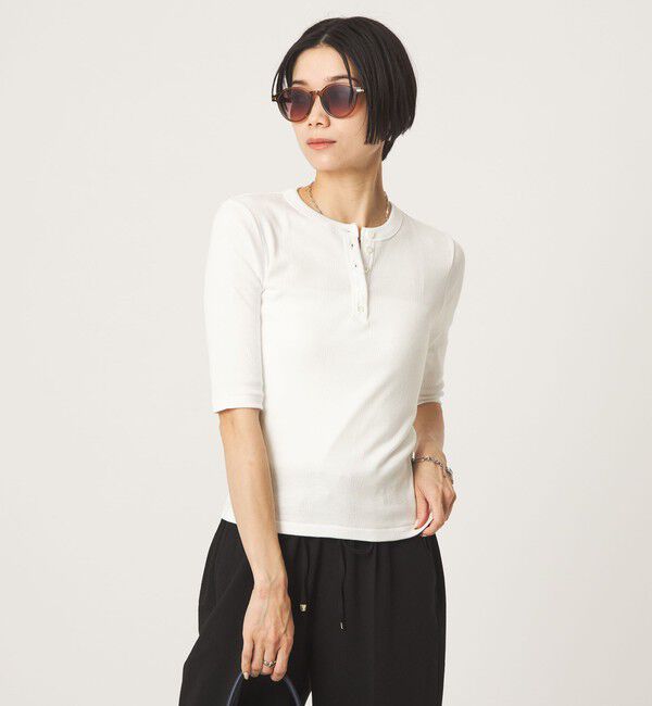 UNITED ARROWS green label relaxing「＜Robert P. Miller＞ヘンリーネック 5分袖 プルオーバー カットソー」|Tシャツ・カットソー|