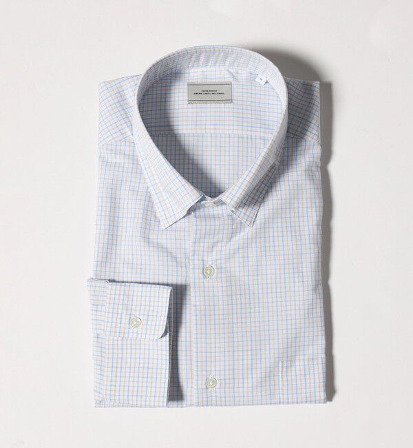 UNITED ARROWS green label relaxing「エブリット TC パナマ チェック スナップ ボタンダウン シャツ -イージーアイロン・通気性-」|シャツ・ブラウス|