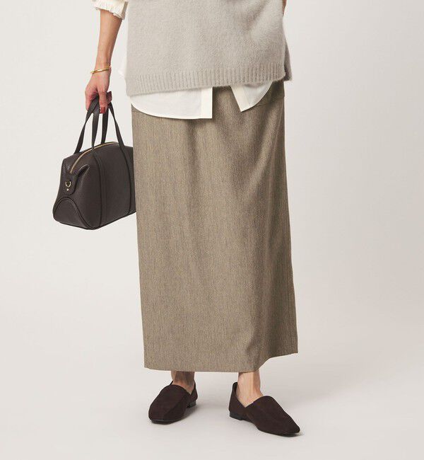 UNITED ARROWS green label relaxing「［size SHORTあり］ツイードライク スカート マシンウォッシャブル 帯電防止」|タイト|